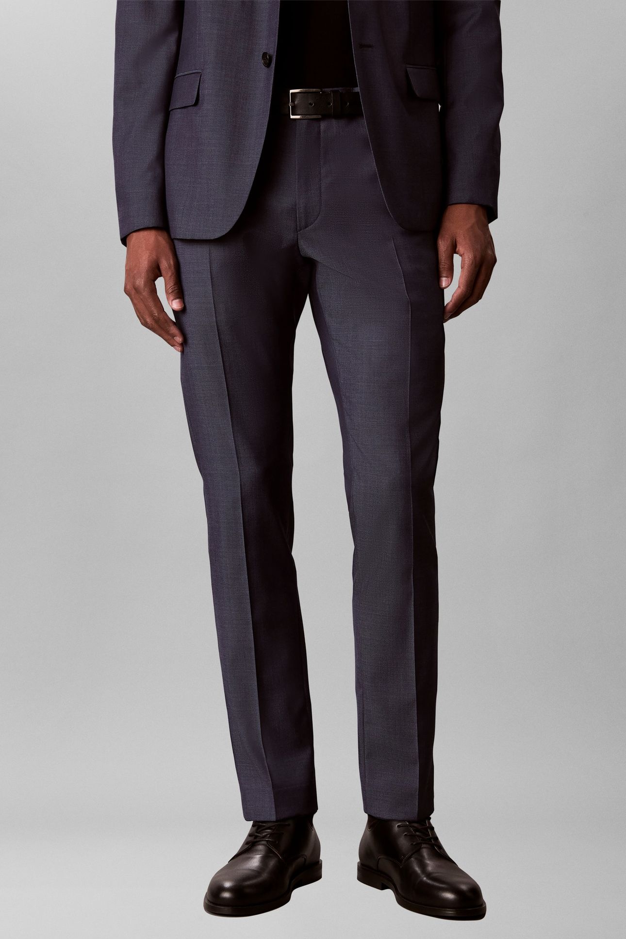 MICRO DOT SLIM TROUSERS SLATE BLUE 1