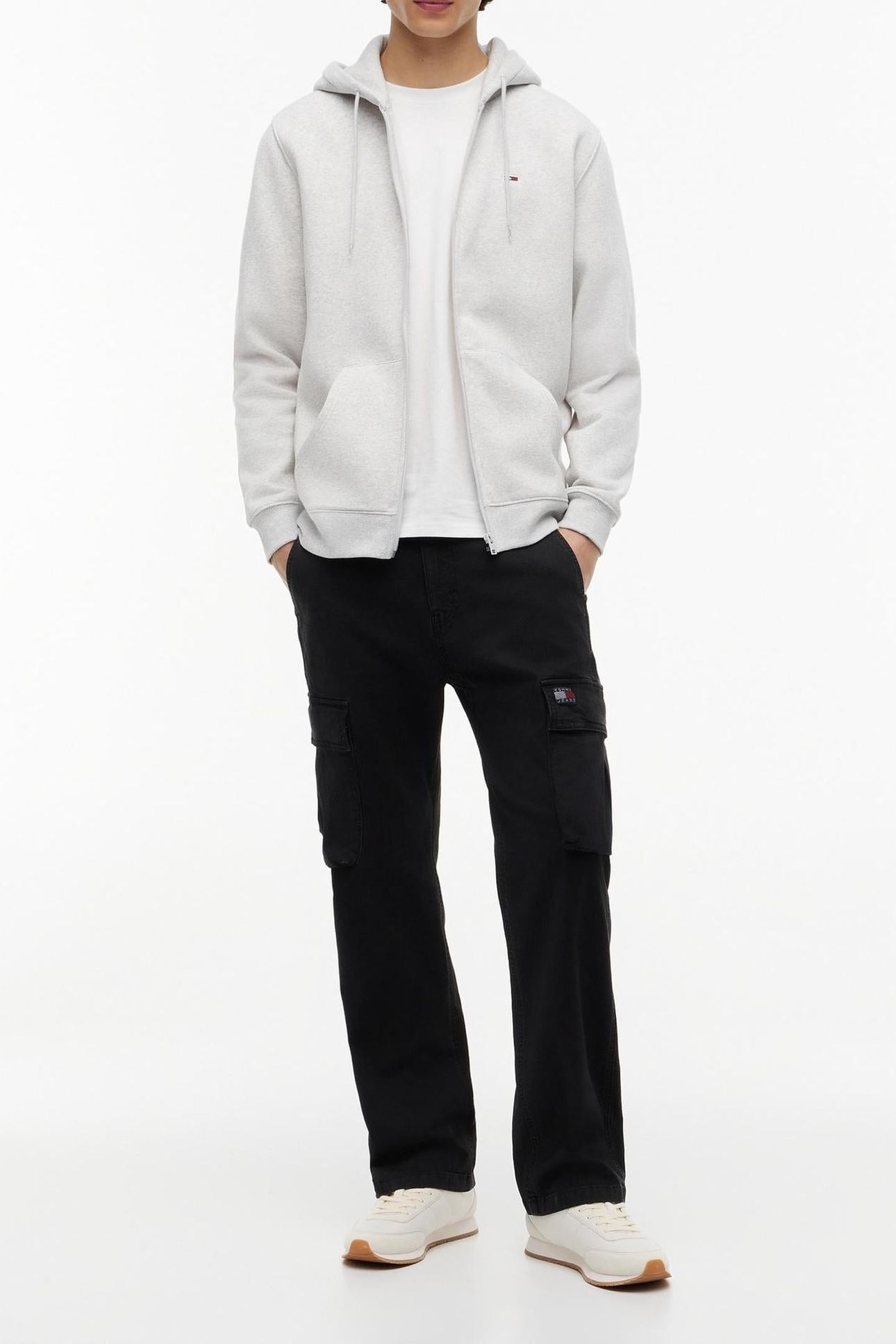 TJM REG FLAG ZIP THRU SILVER GREY HEATHER 8