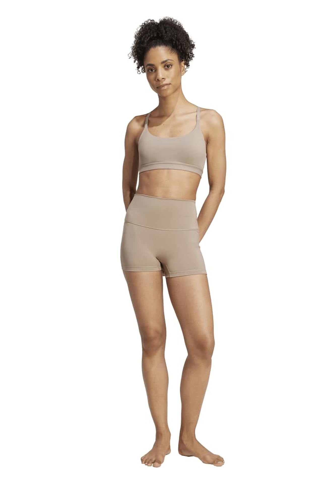ALL ME SCULPT SHORT LEGGINGS CHALKY BROWN 1