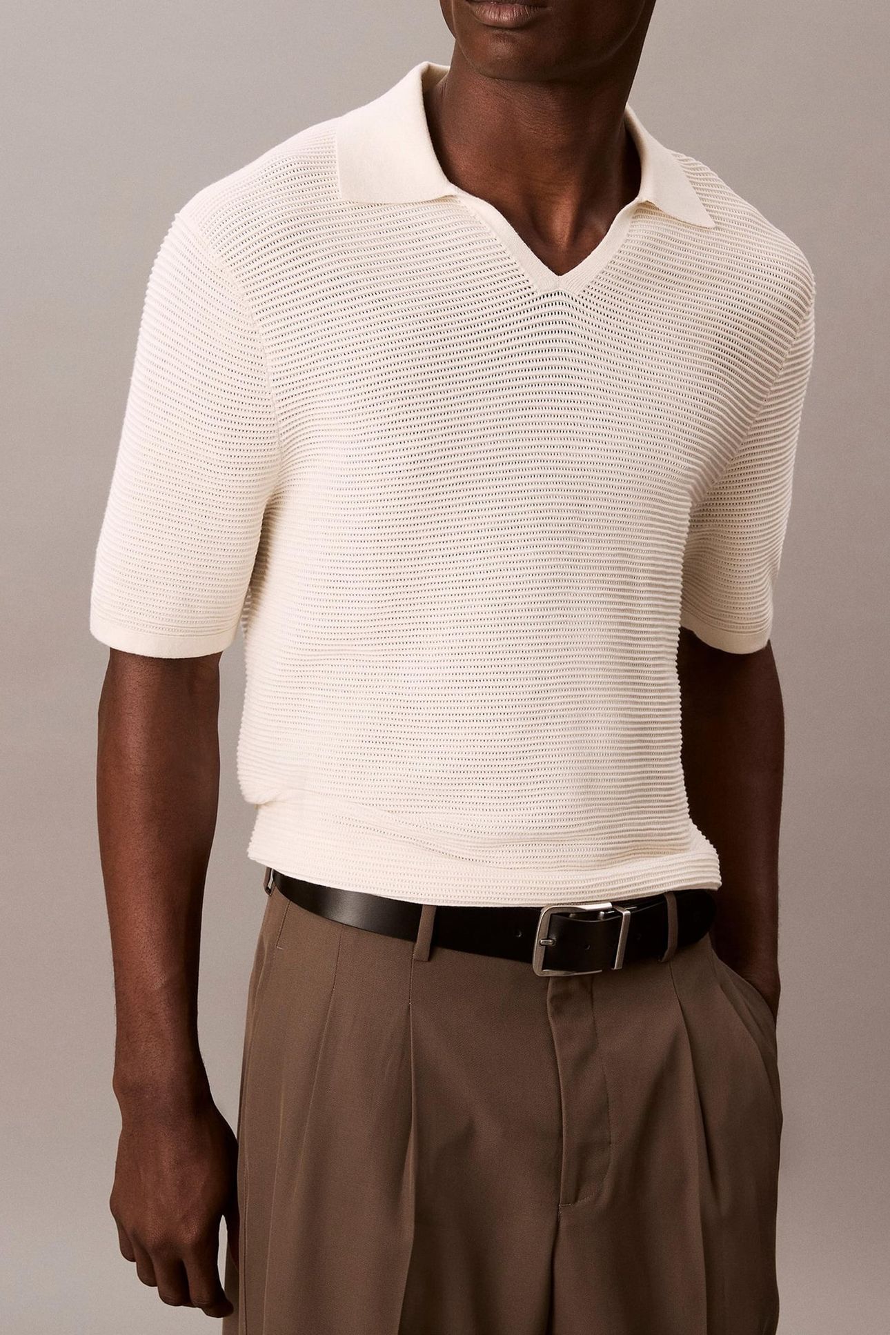 SS SNOWY TECH KNIT JUMPER TOFU 2