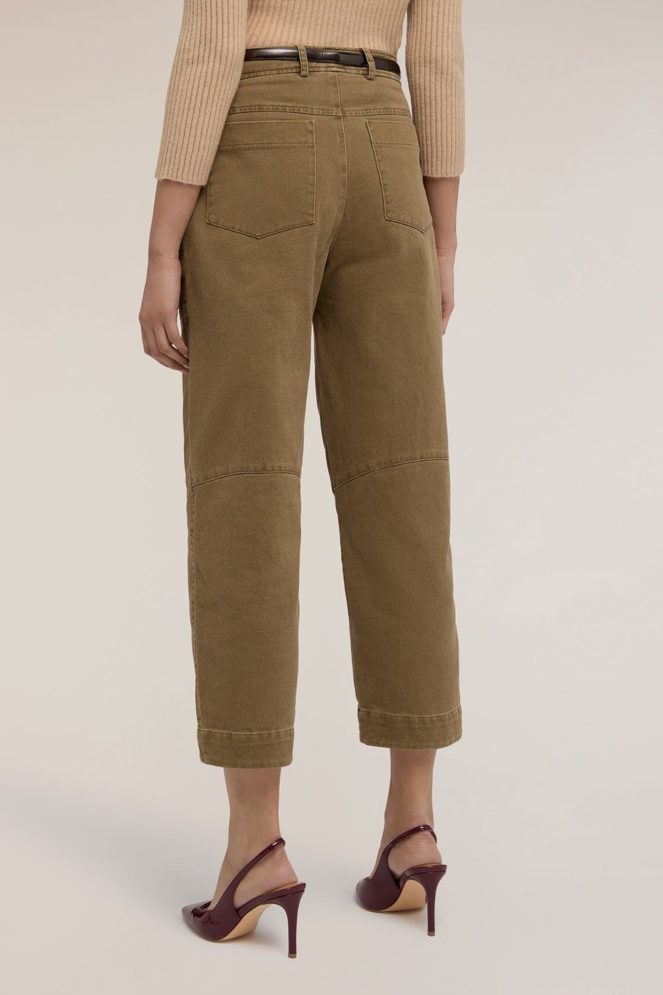 CARGO JEANS IN TWILL COTTON BEIGE 3