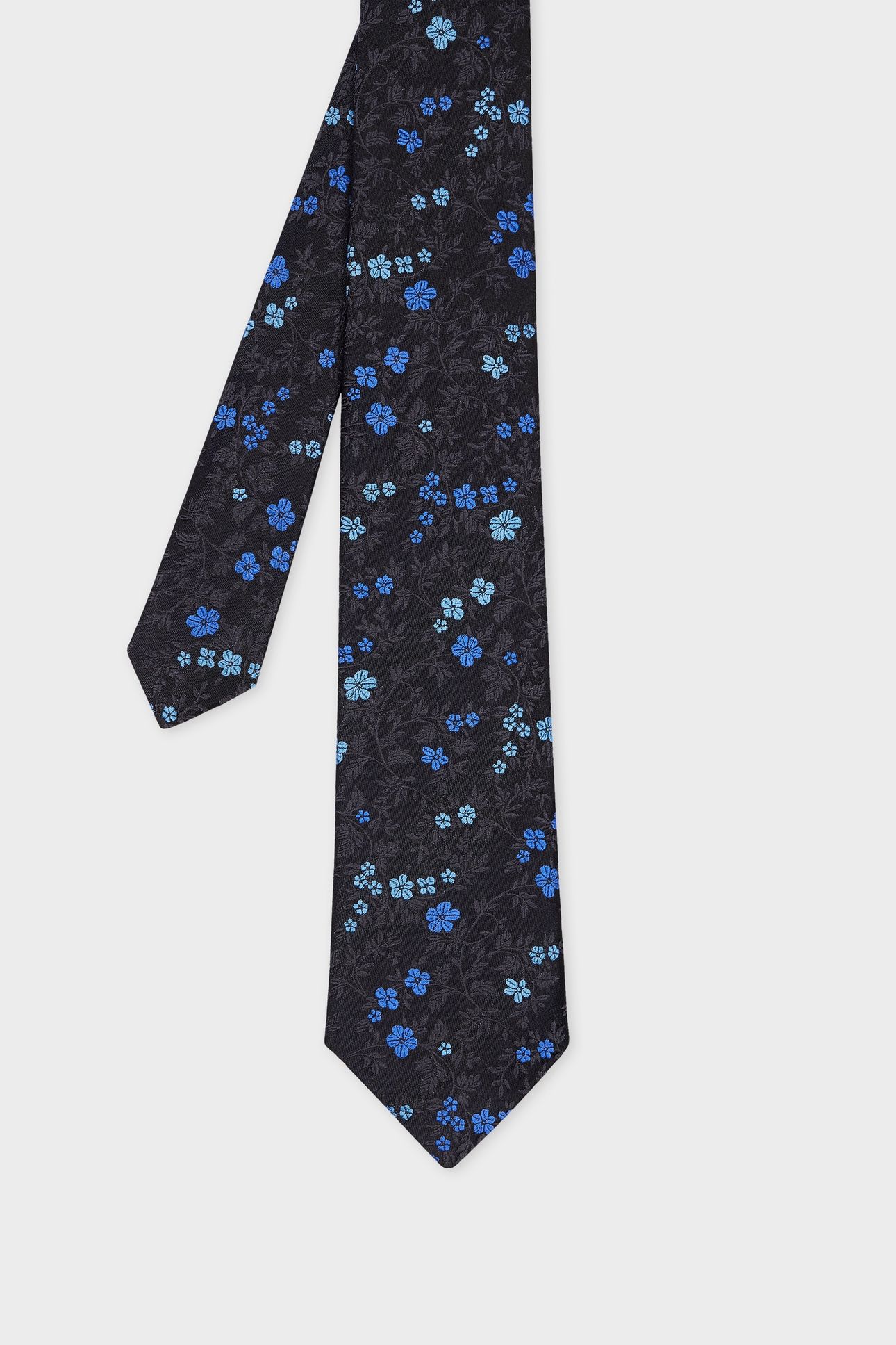MEN TIE FLORAL BLACK 1