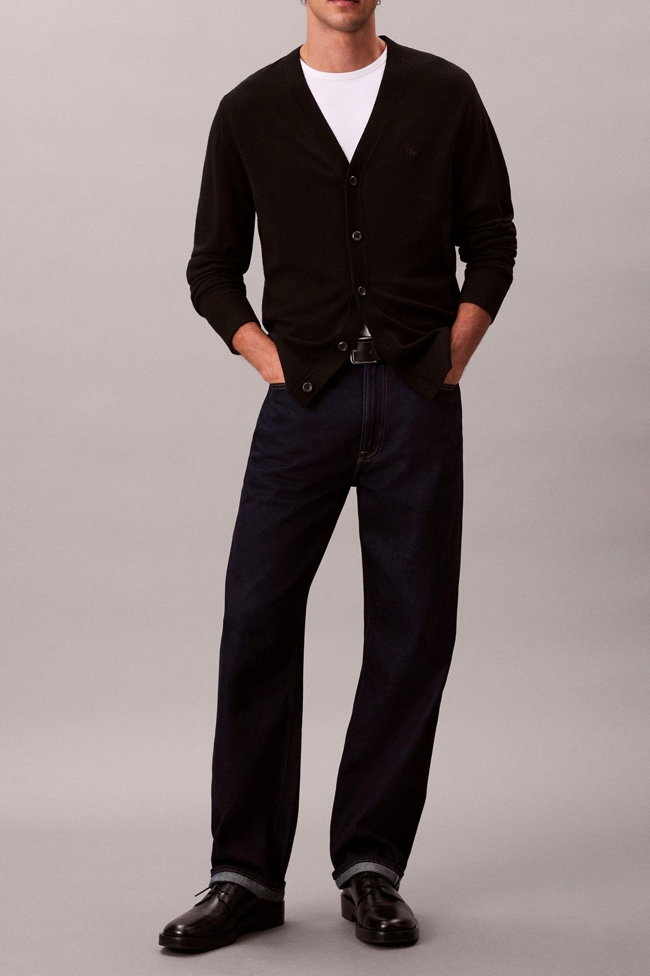 LS 100% MERINO CARDIGAN BLACK 3