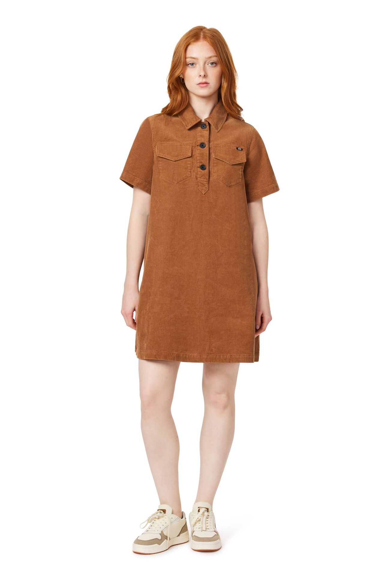 CORDUROY POLO DRESS THRUSH 1