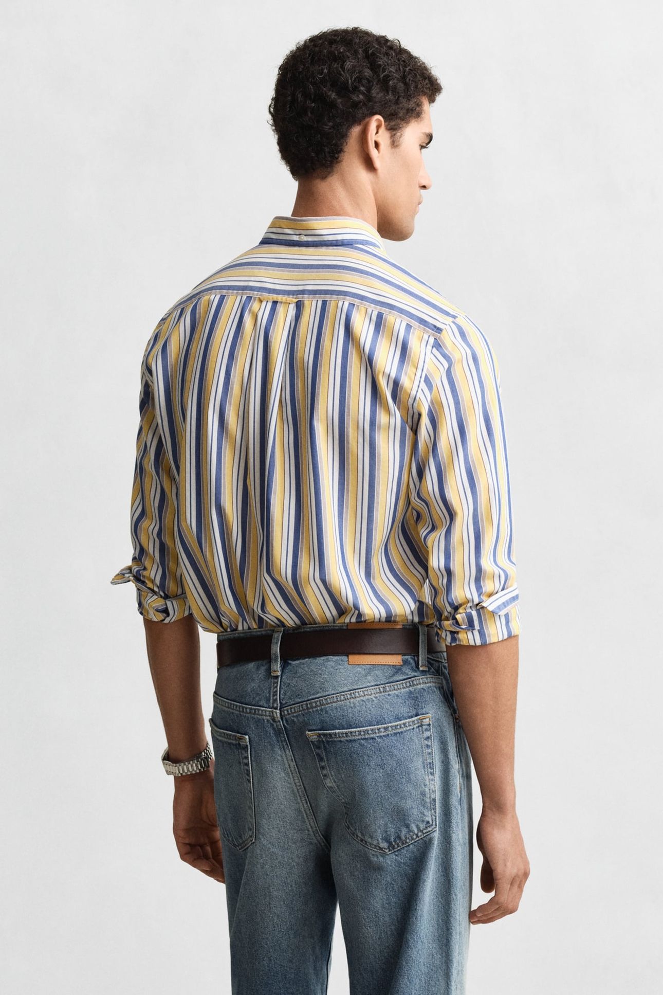 REG POPLIN STRIPE SHIRT FADED SUNSET 2