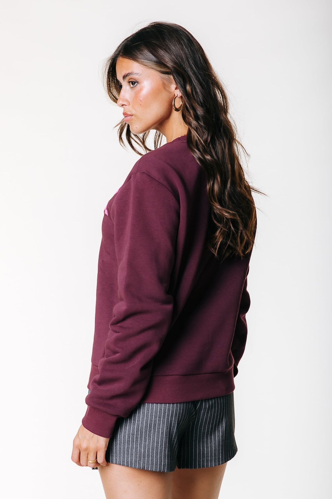 LOGO WAVE PUFF RELAXED SWEAT PORT RED 3