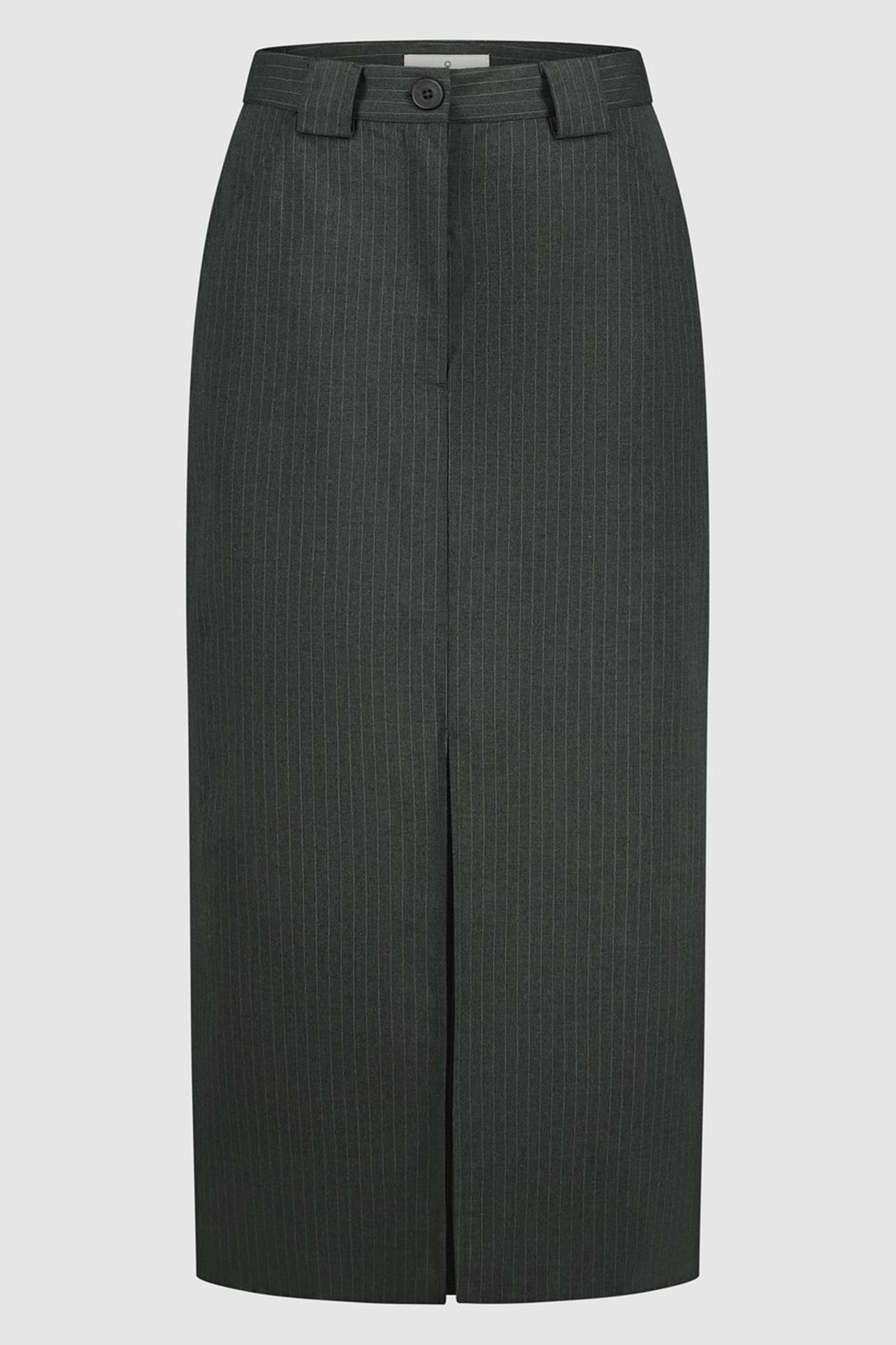 RUTH PENCIL SKIRT DARK GREY STRIPE 1