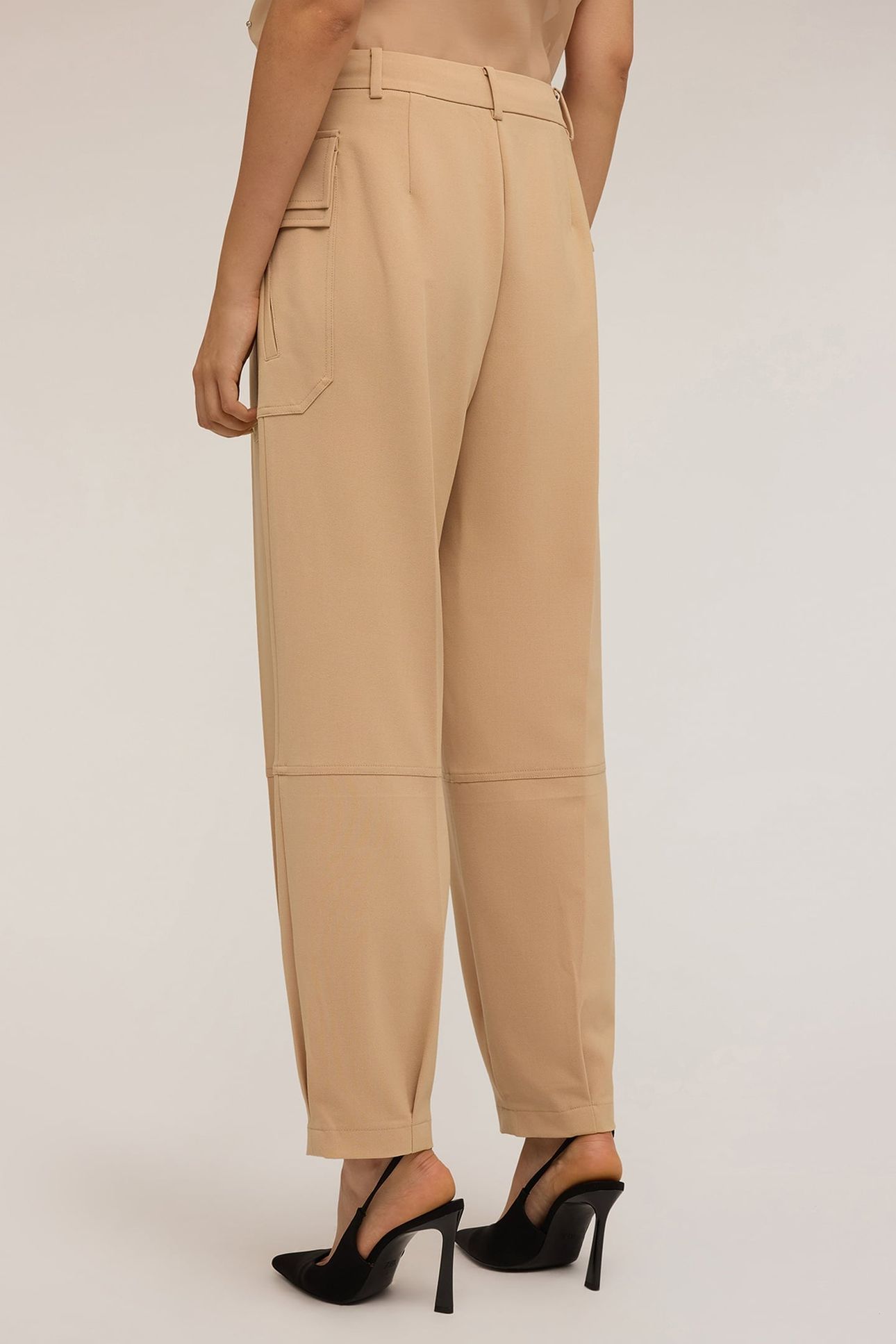 FLUID FABRIC CARGO PANTS BEIGE 3