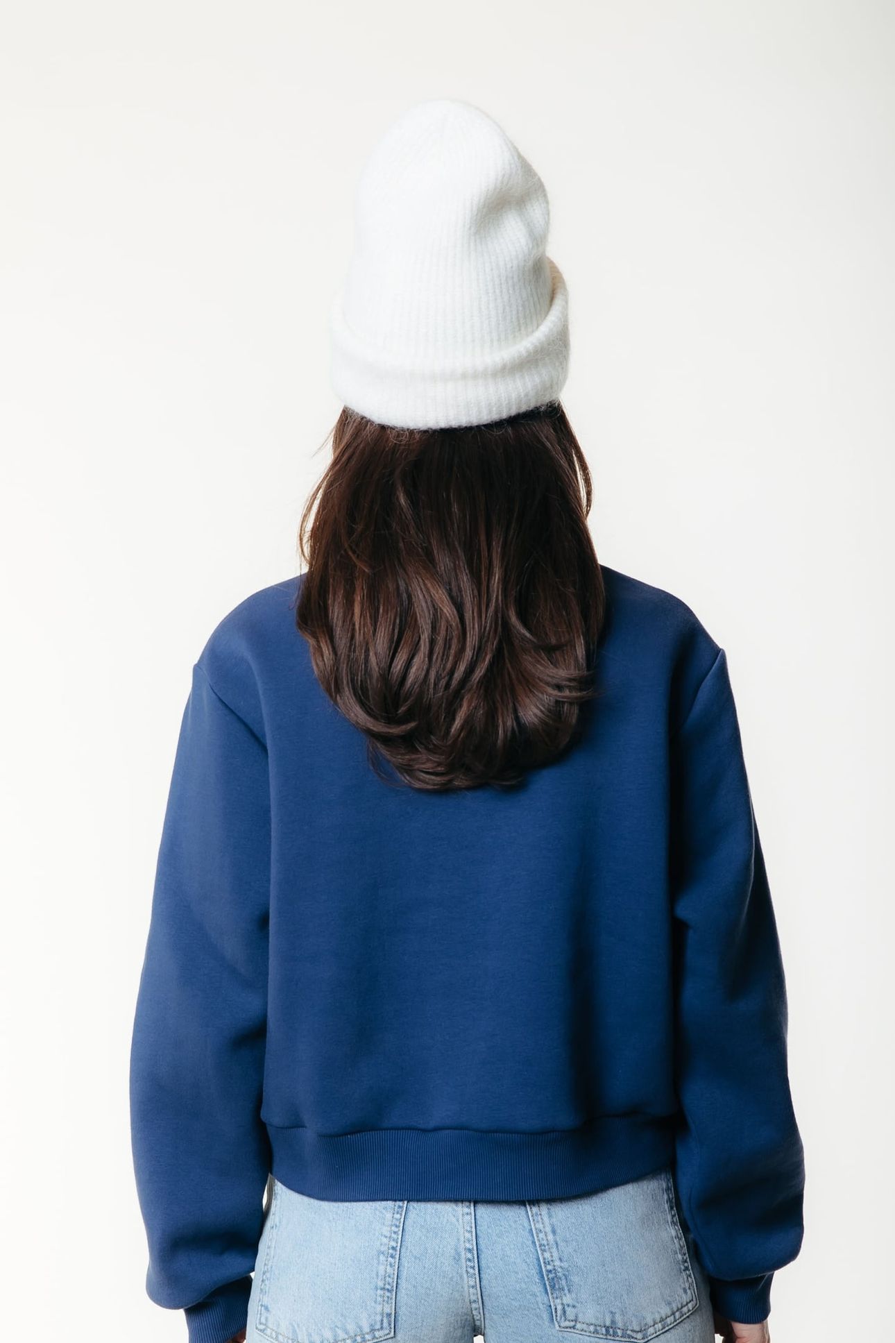 UNI LOGO RELAXED ZIP SWEAT DEEP COBALT 2
