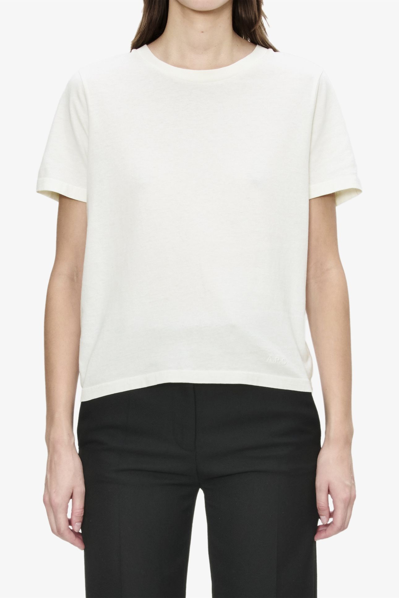 T-SHIRT CROPPED SHORT SLEEVE OFF-WHITE 1