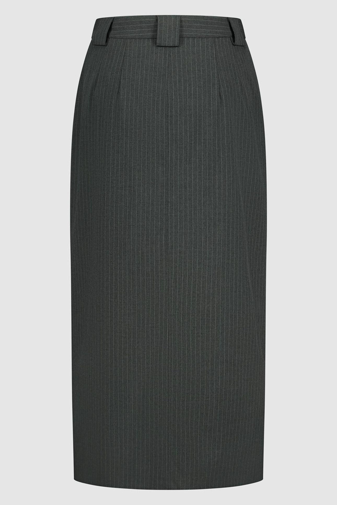 RUTH PENCIL SKIRT DARK GREY STRIPE 3