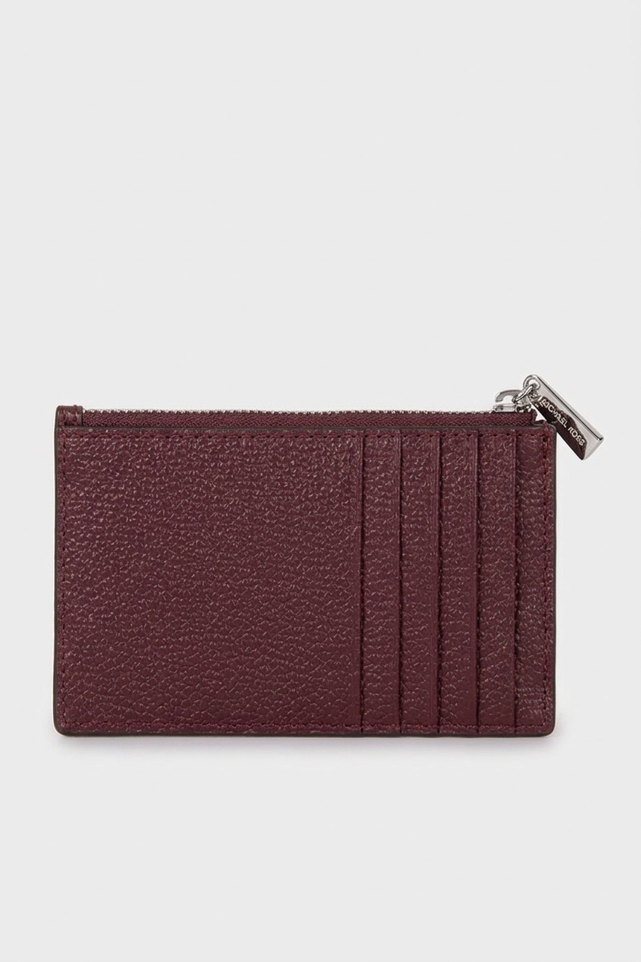 SMALL ZIP KEY CARD CASE OXBLOOD 2
