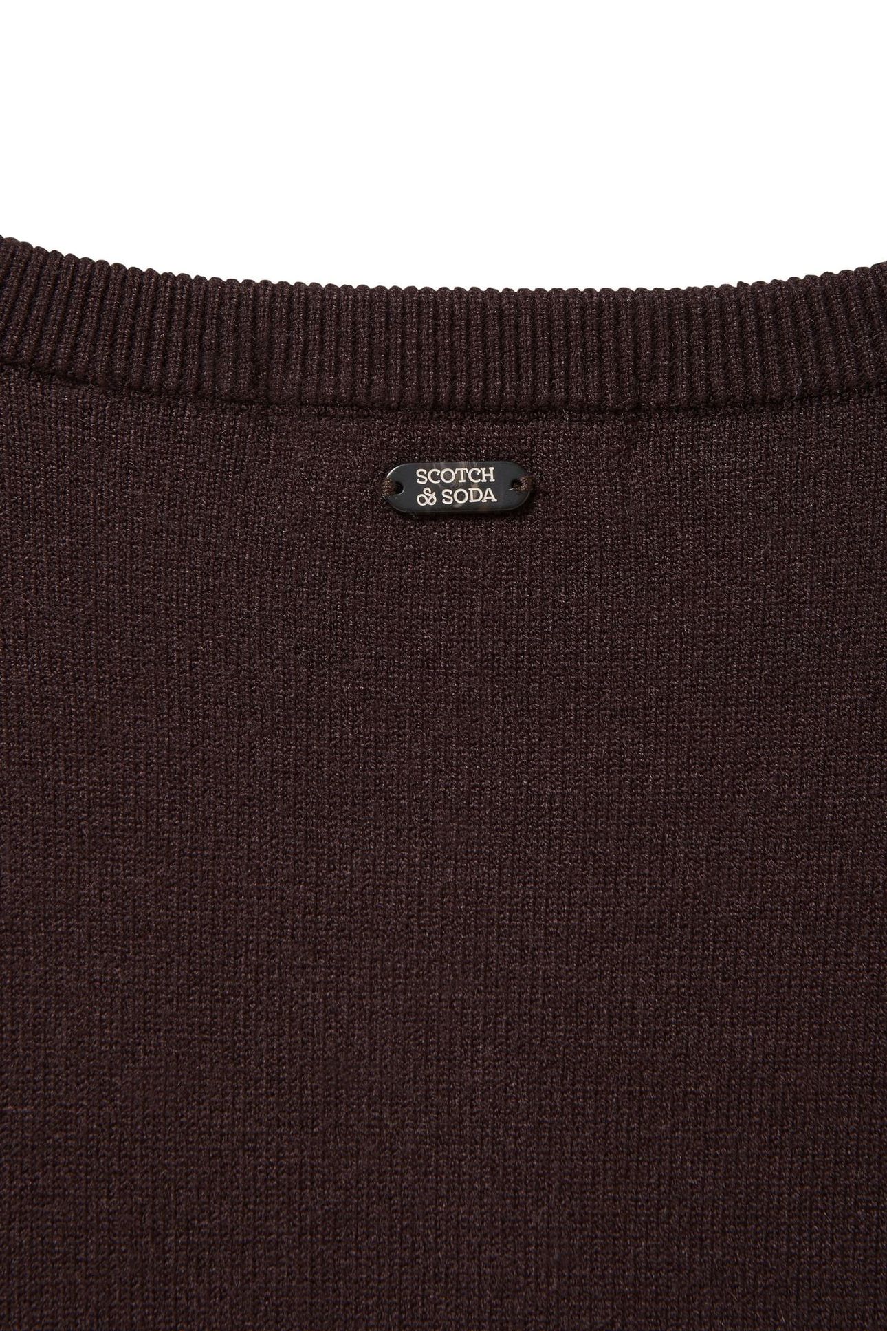 CREW NECK CARDIGAN SEAL BROWN/ STONEWASH / CARAMEL CAFÉ 8