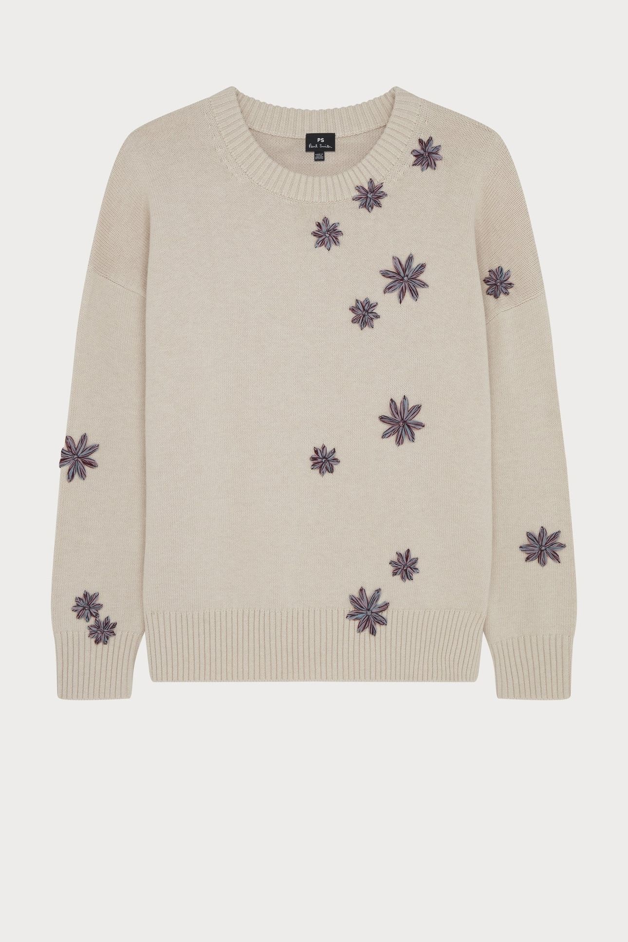 WOMENS KNITTED SWEATER CREW NECK PARCHMENT 6