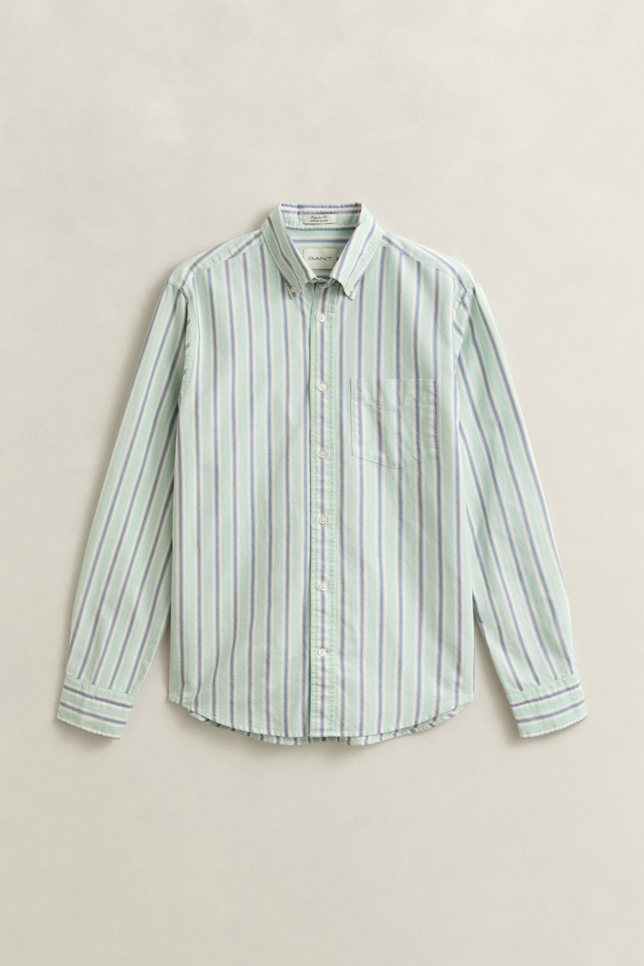 REG ARCHIVE OXFORD STRIPE SHIRT TURQUOISE 4