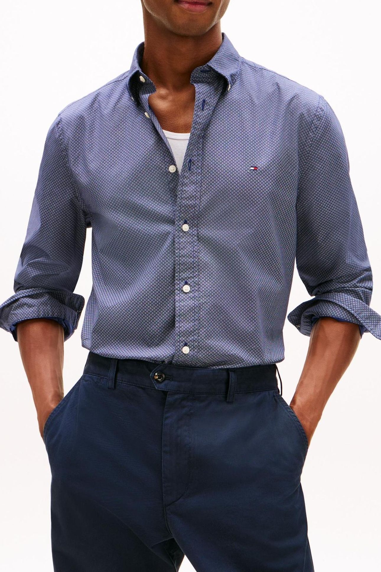 FLEX POPLIN MICRO RF PREPPY NAVY/ALLOVER 2