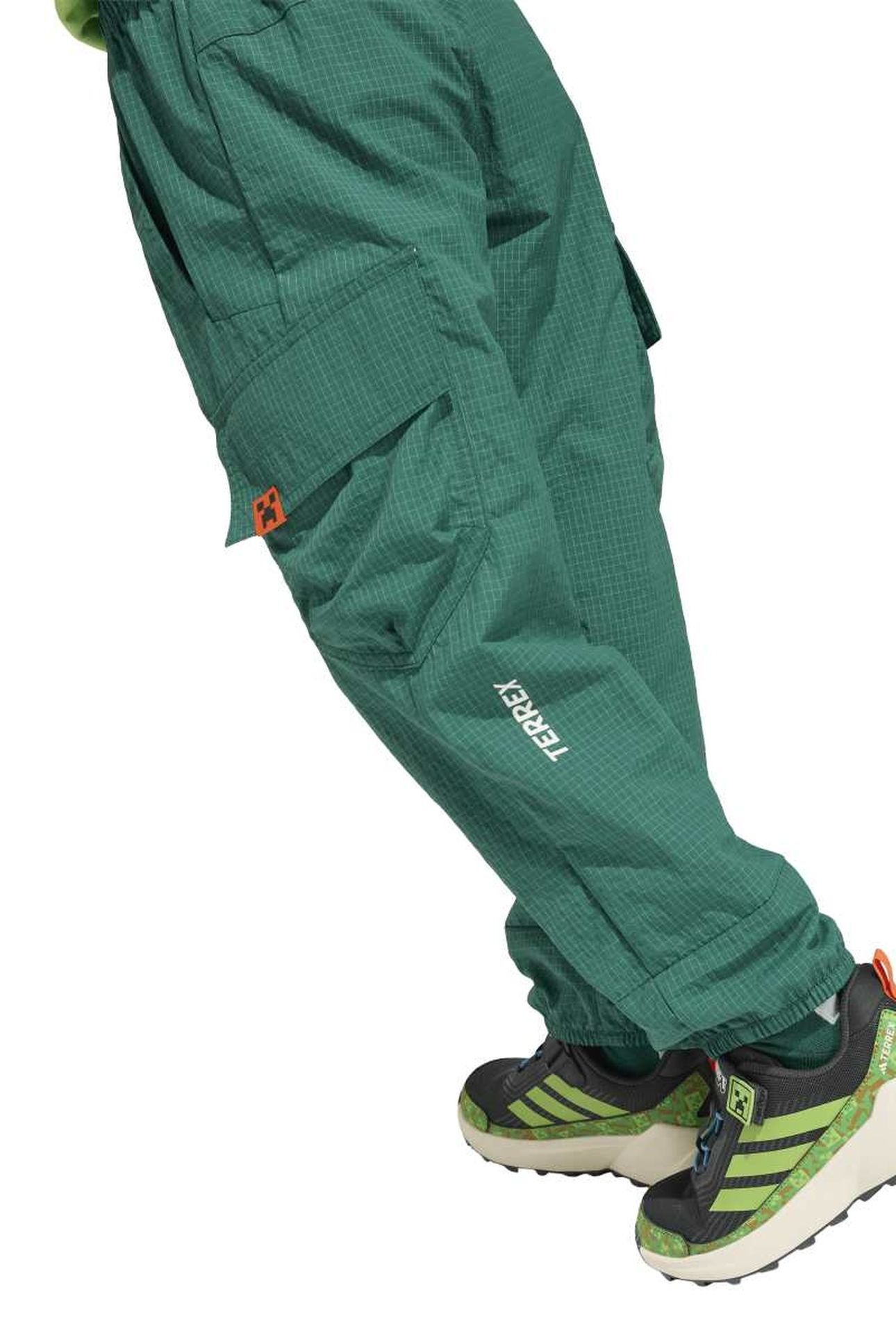 KIDS MINECRAFT TERREX CLIMA365 CARGO PANTS COLLEGIATE GREEN 4