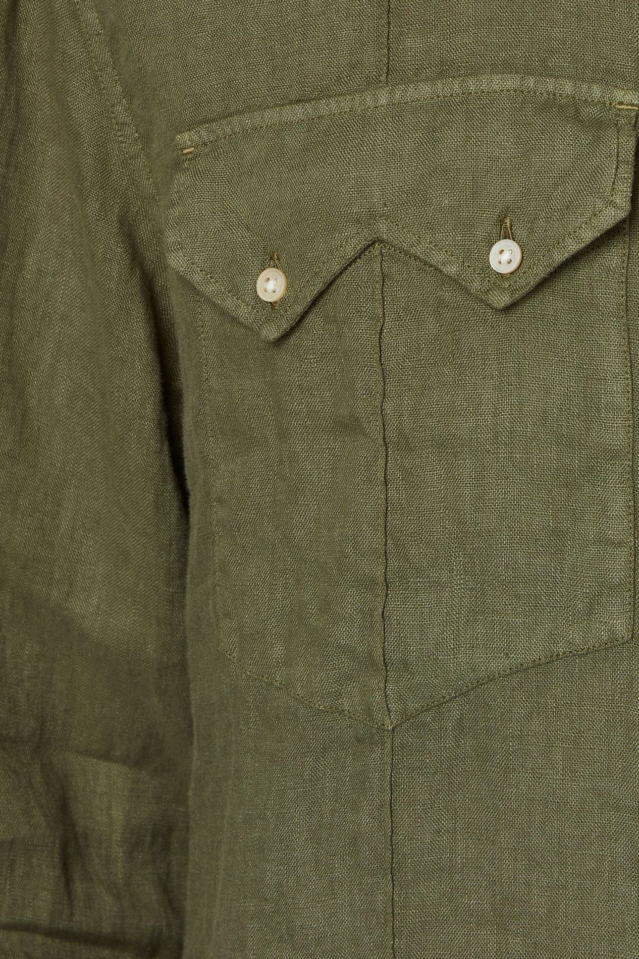 MENS LS CASUAL FIT SHIRT MILITARY GREEN 6