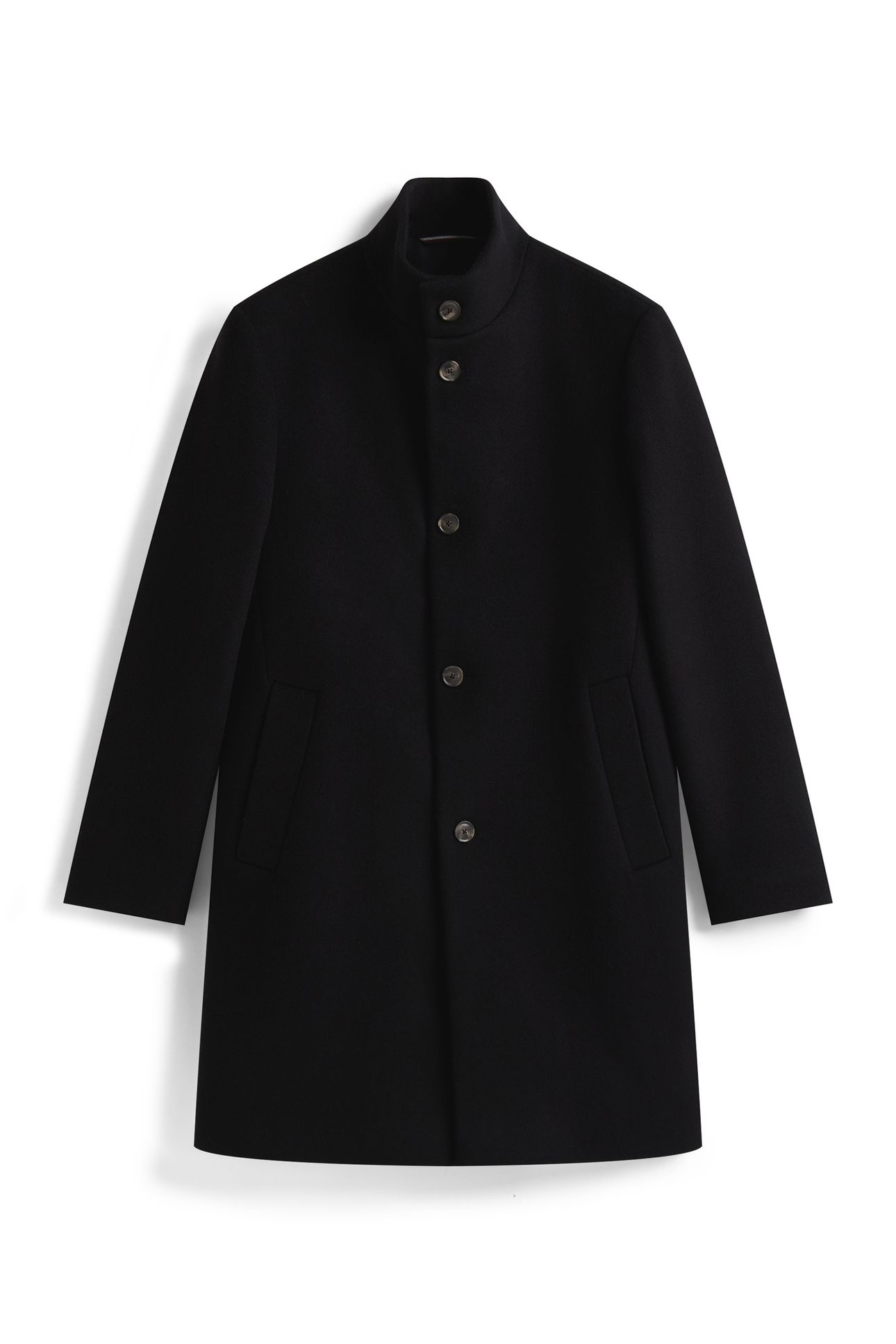 NY WOOL STAND COLLAR BLACK 5