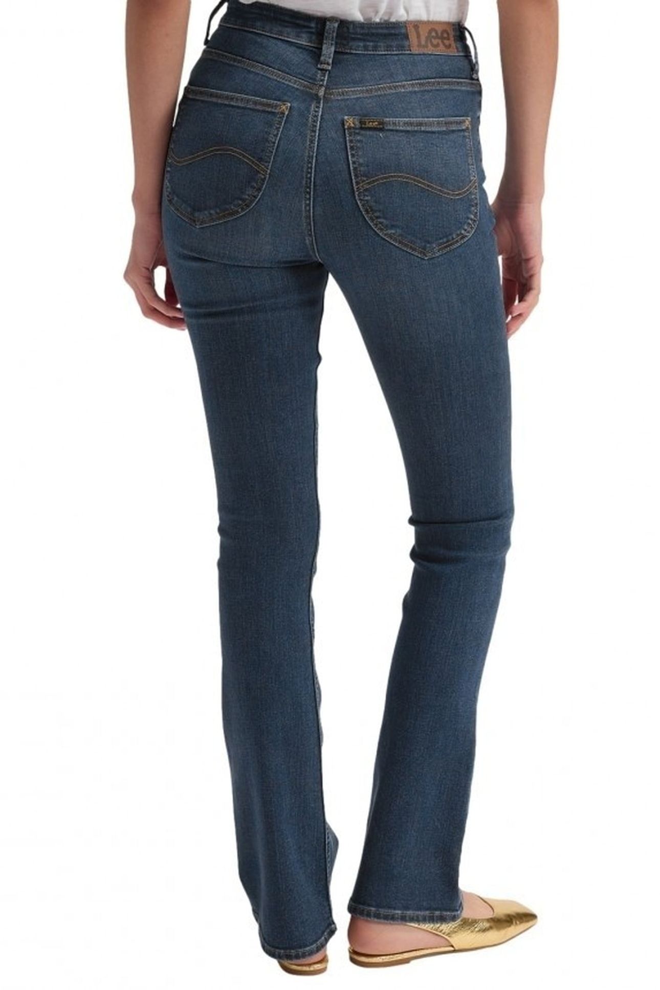BREESE BOOT - POP OF BLUE - HIGH RISE BOOTCUT DARK BLUE 3