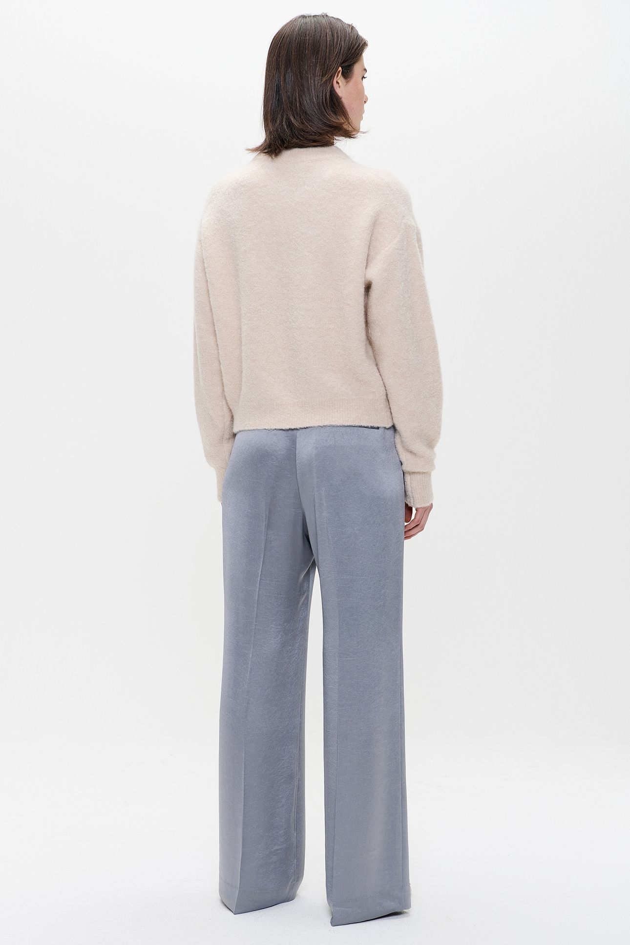 CREW NECK WOOL BOUCLE PULLOVER ALMOND 4