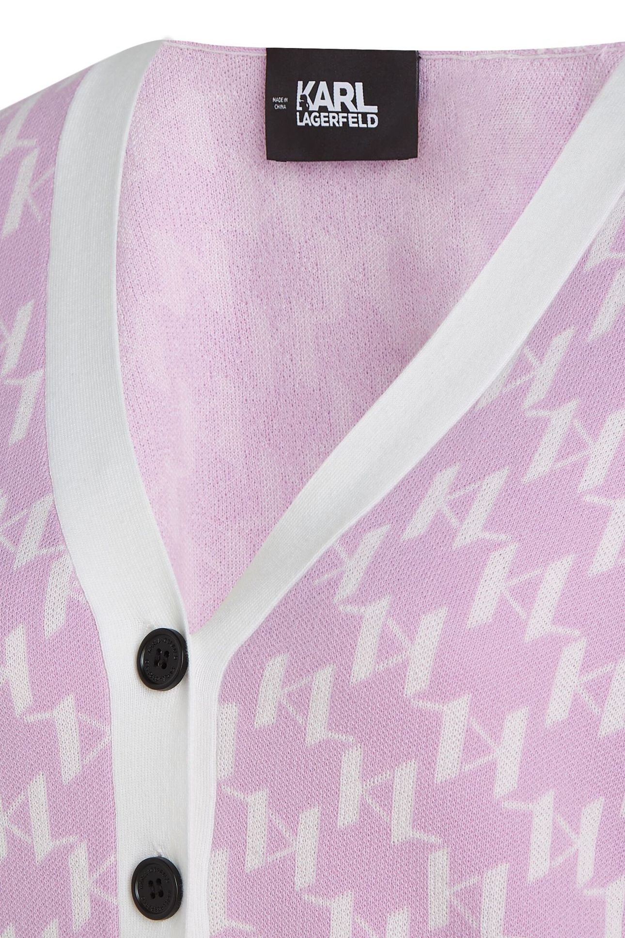 KL MONOGRAM SHORT CARDIGAN MONOGRAM ORCHID BOUQUET 10