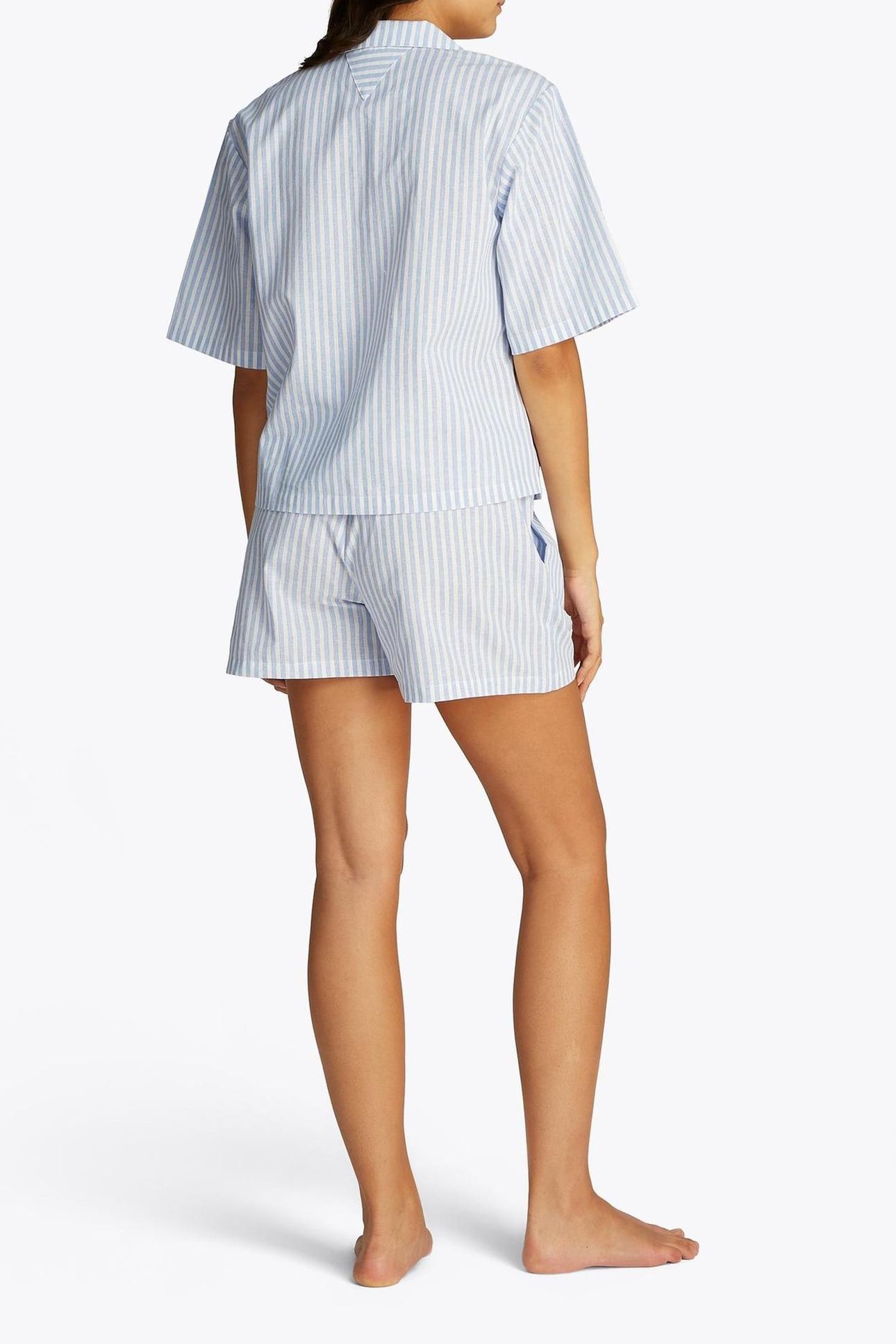 SS LINEN SHIRT SHORT SET MULTI STRIPES BLUE SPELL 2
