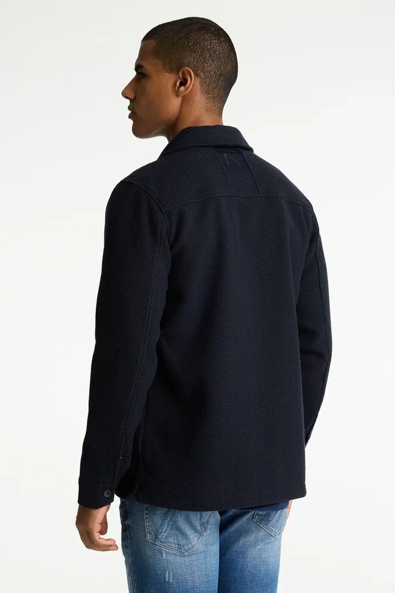 SHIRT LONG SLEEVE FOLEY STRUCTURE BLUE GRAPHITE 2