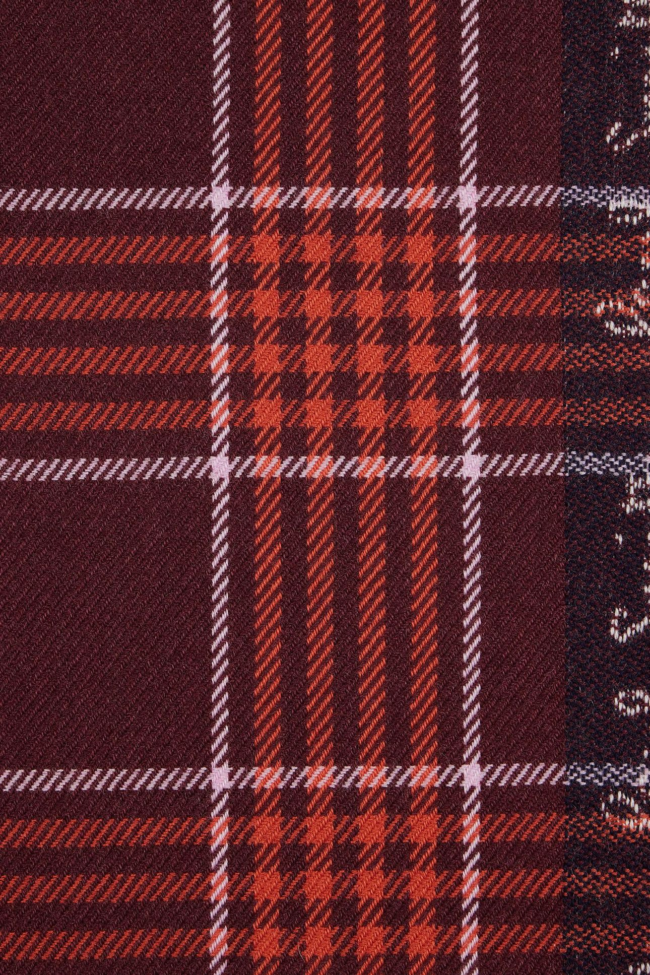 MEN SCARF LOGO BORDER BURGUNDY/ BORDE 7