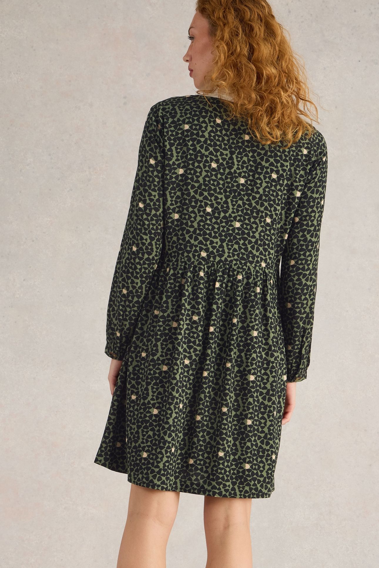 PENELOPE DRESS GREEN PRINT 3