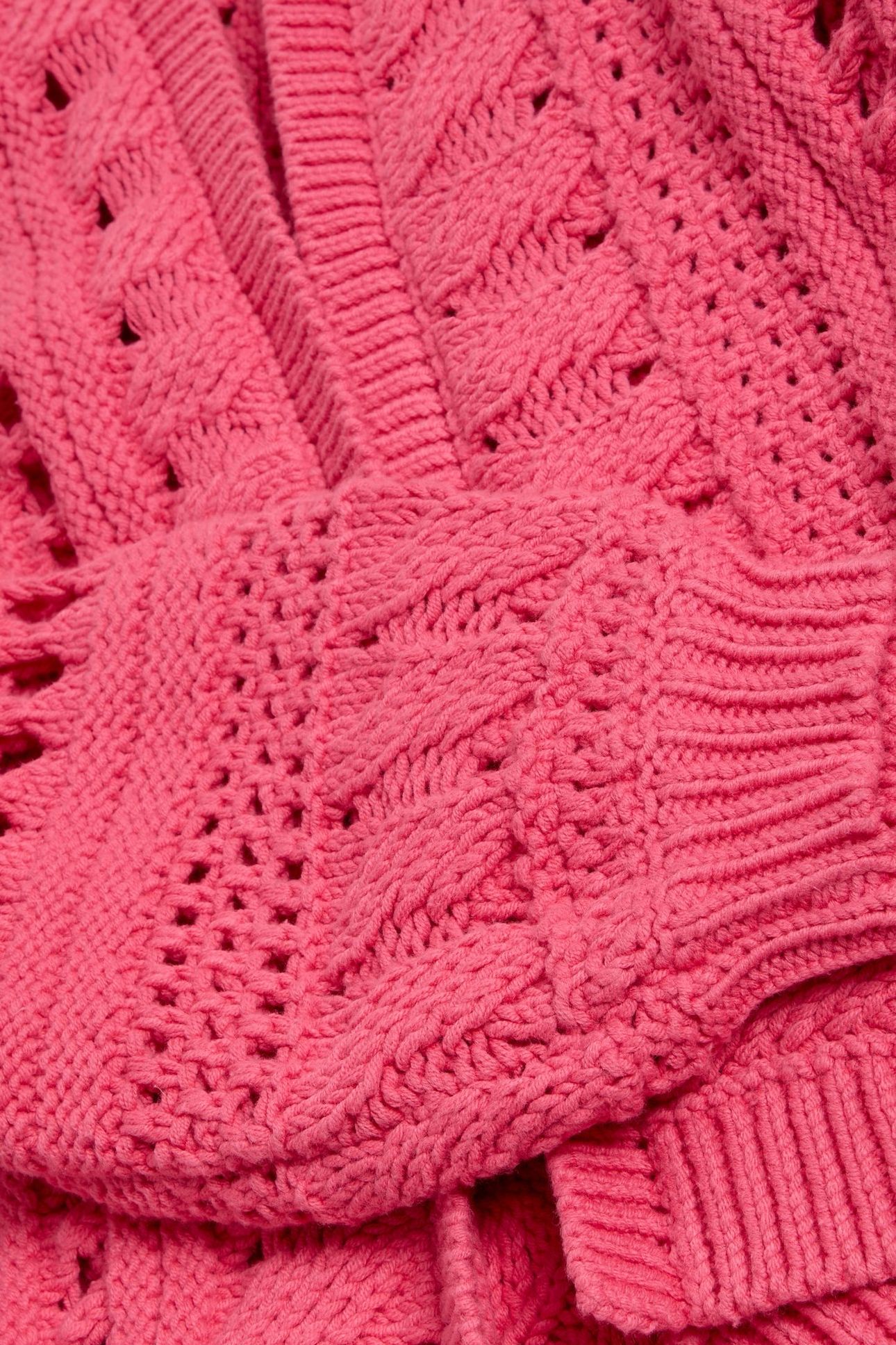 CASEY CROCHET CARDI BRIGHT PINK 7