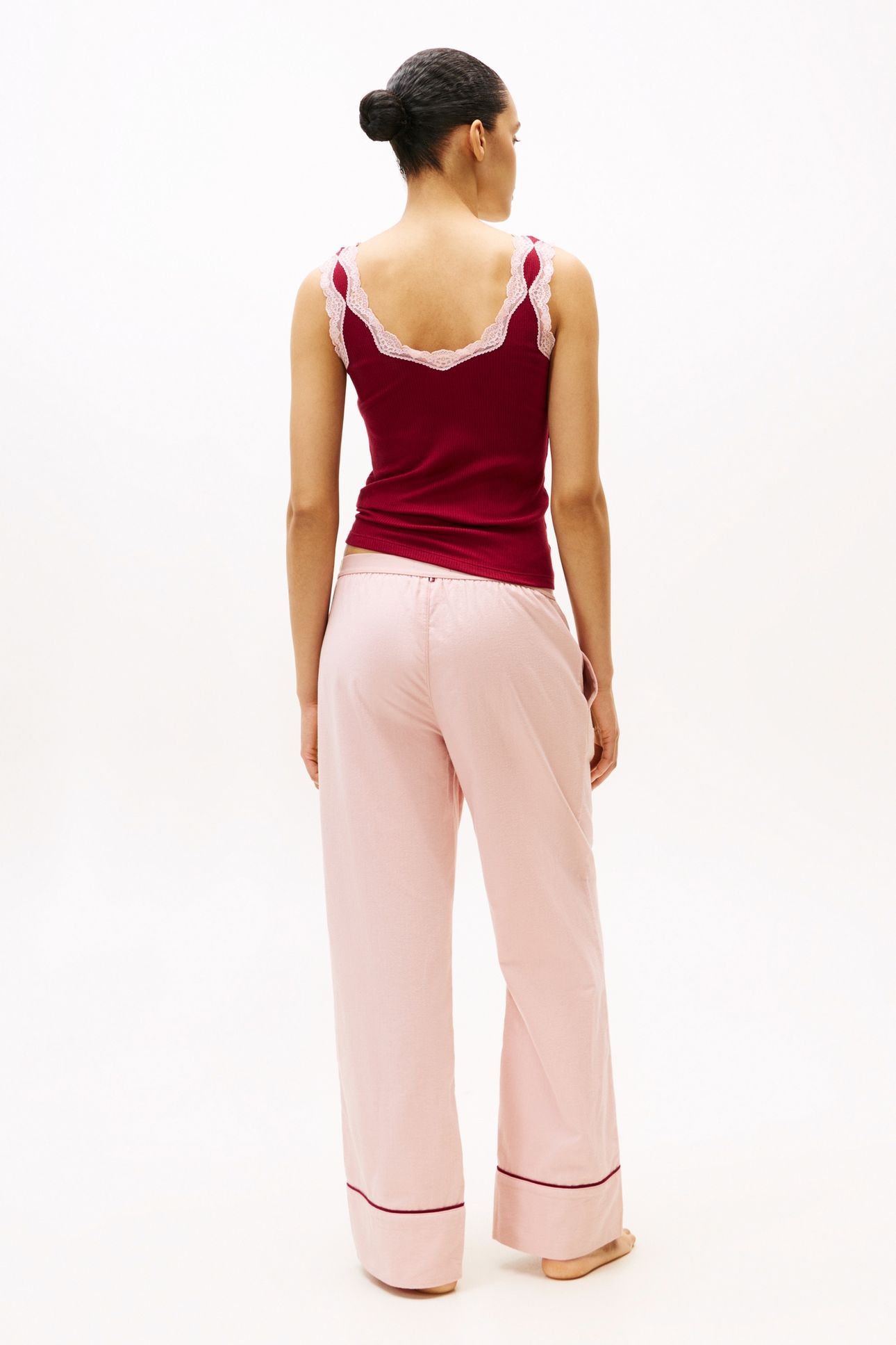 SOLID FLANNEL PANTS FOGGY PINK 2