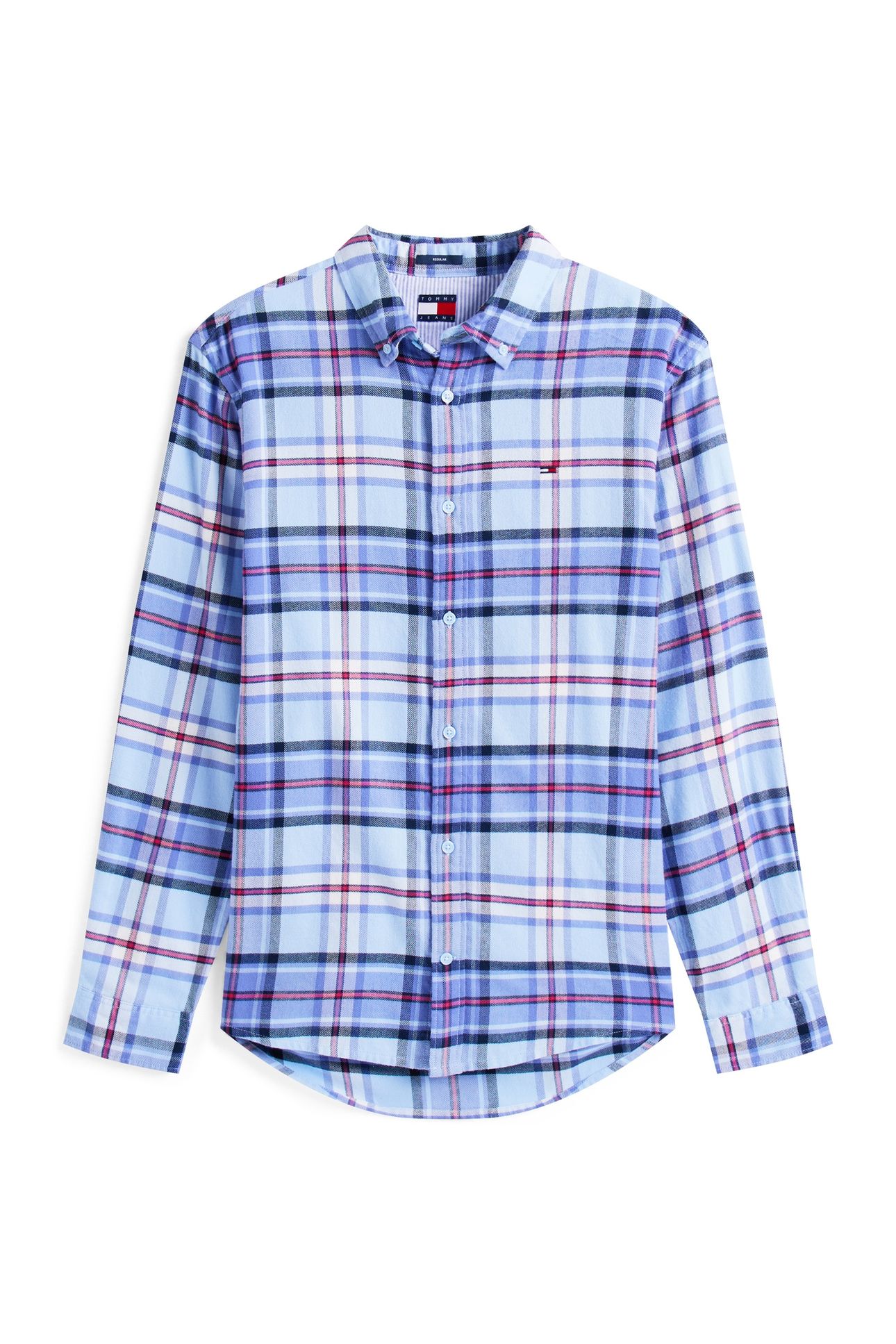 TJM REG FLANNEL CHECKED SHIRT LIGHT POWDERY BLUE/BIG CHECK 4