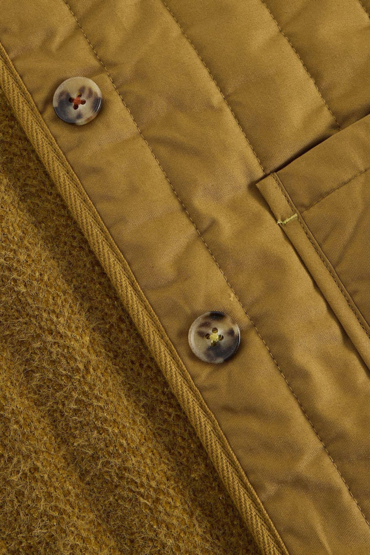 EMMA QUILTED GILET KHAKI GREEN 5