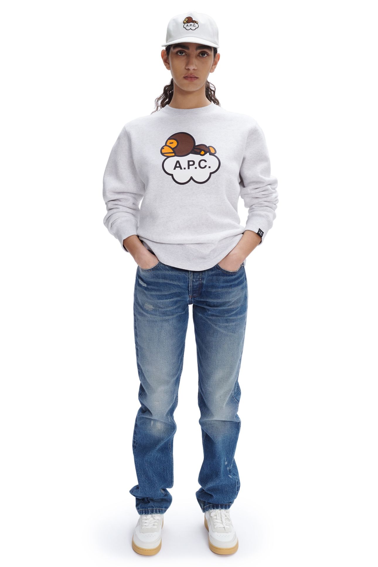 UNISEX SWEATSHIRT TEARS HEATHERED GREY 1