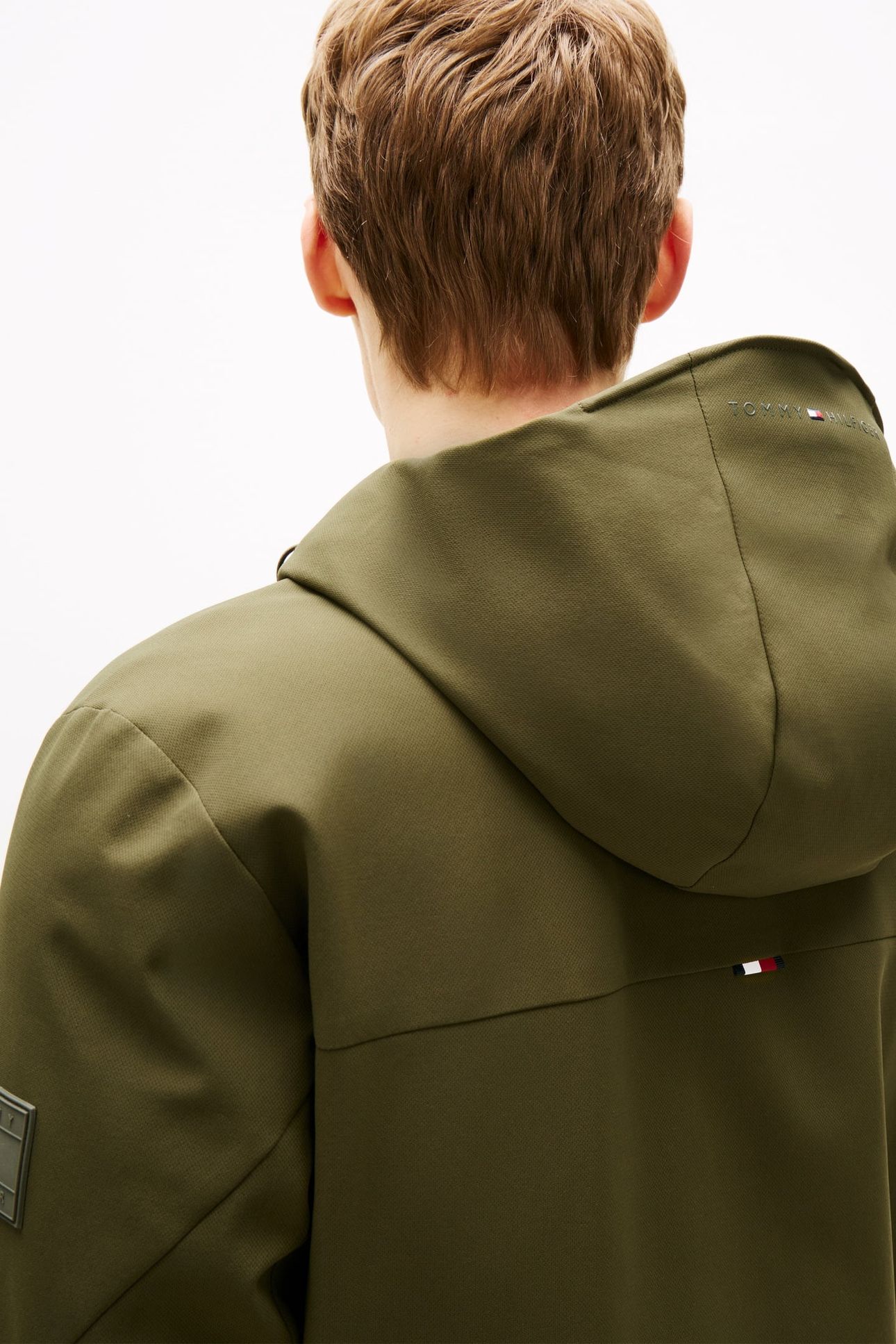 TECH HOODED SHORT PARKA HUNTSMAN GREEN 5