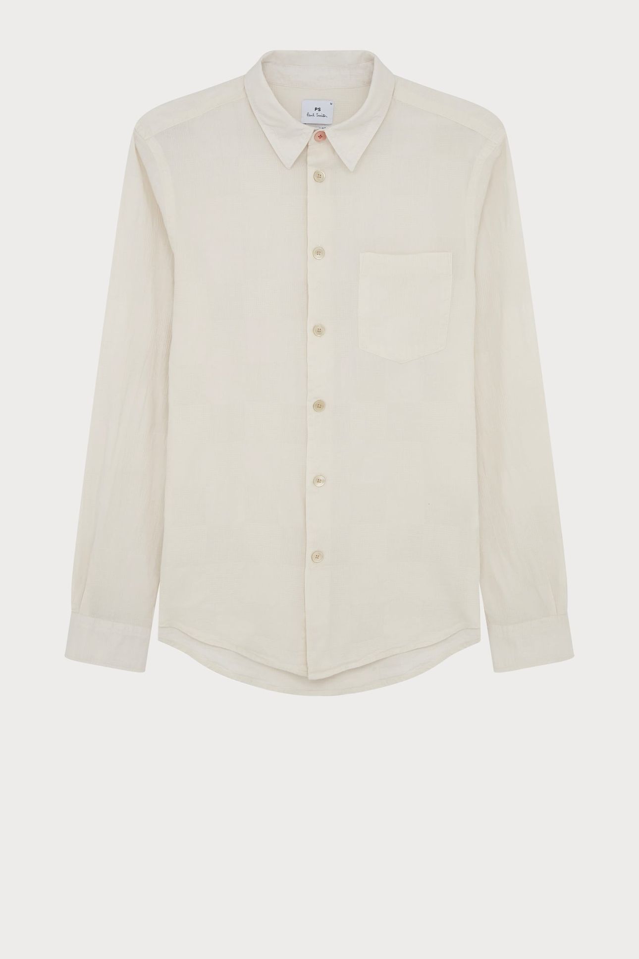 MENS LS TAILORED FIT SHIRT PARCHMENT 1