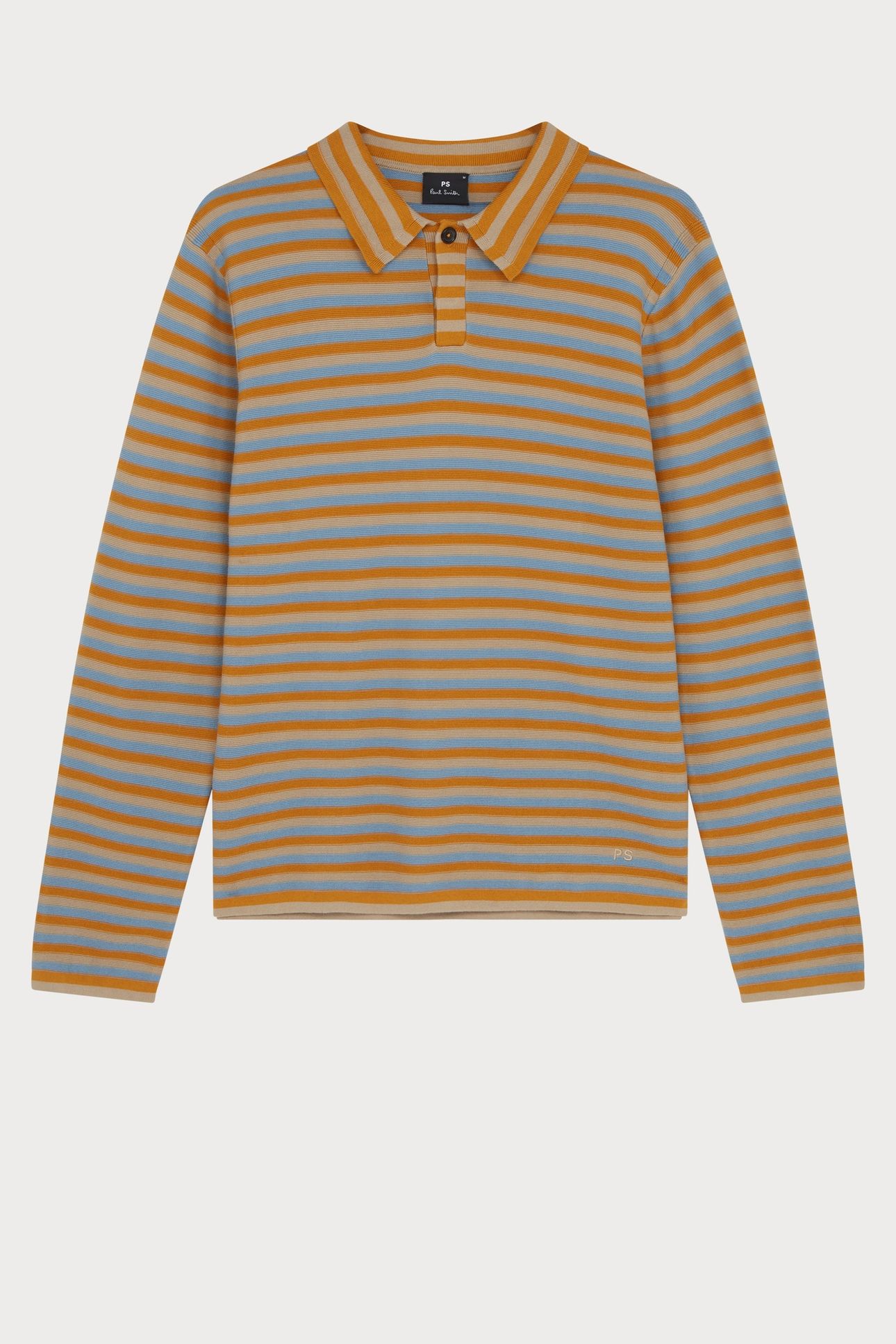 MENS SWEATER LS POLO LIGHT BLUE 6