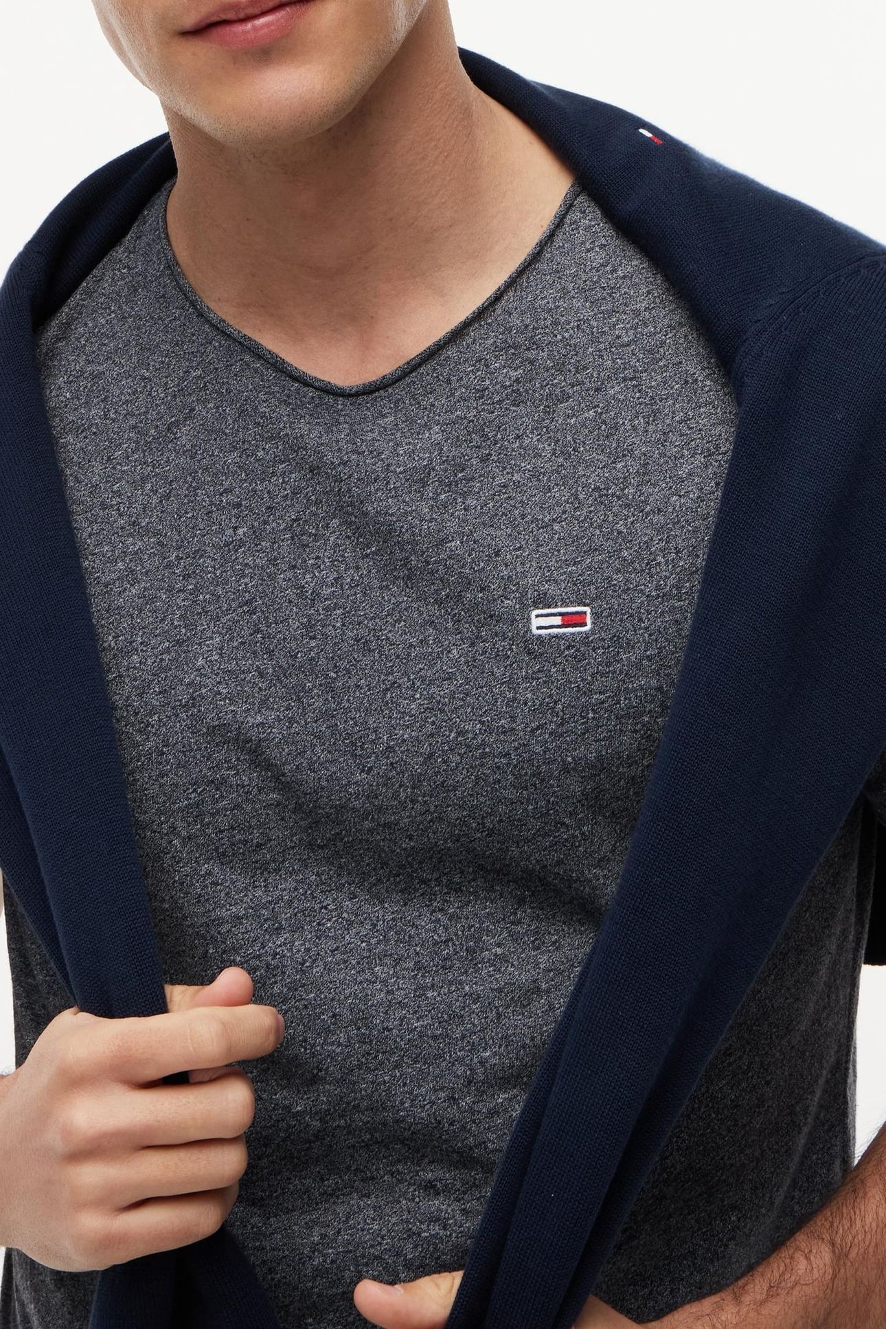 TJM XSLIM JASPE C NECK TWILIGHT NAVY 5