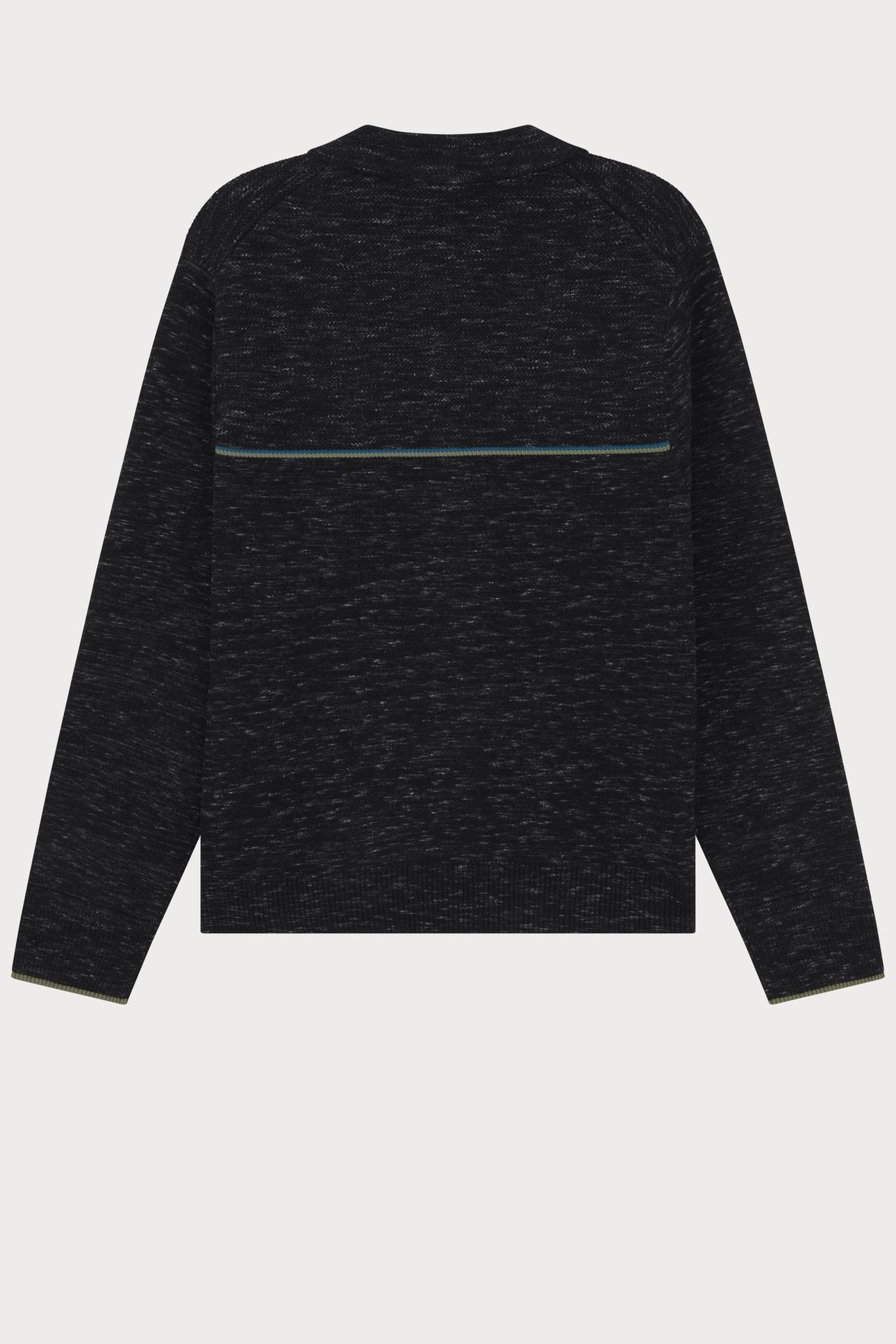 MENS KNITTED JACKET BLACK MELANGE 7