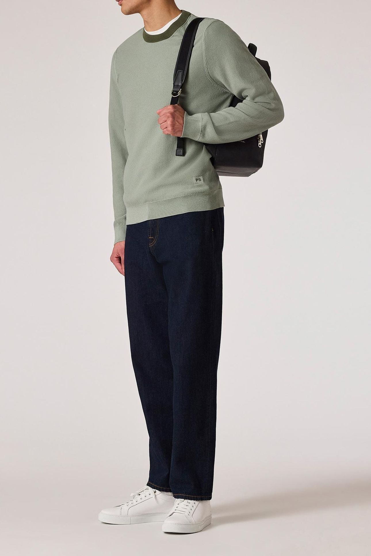 MENS SWEATER CREW NECK GREEN 3