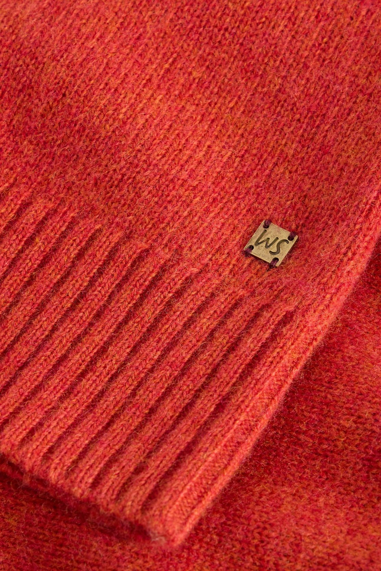 LAMBSWOOL MOCK NECK JUMPER MID RED 6