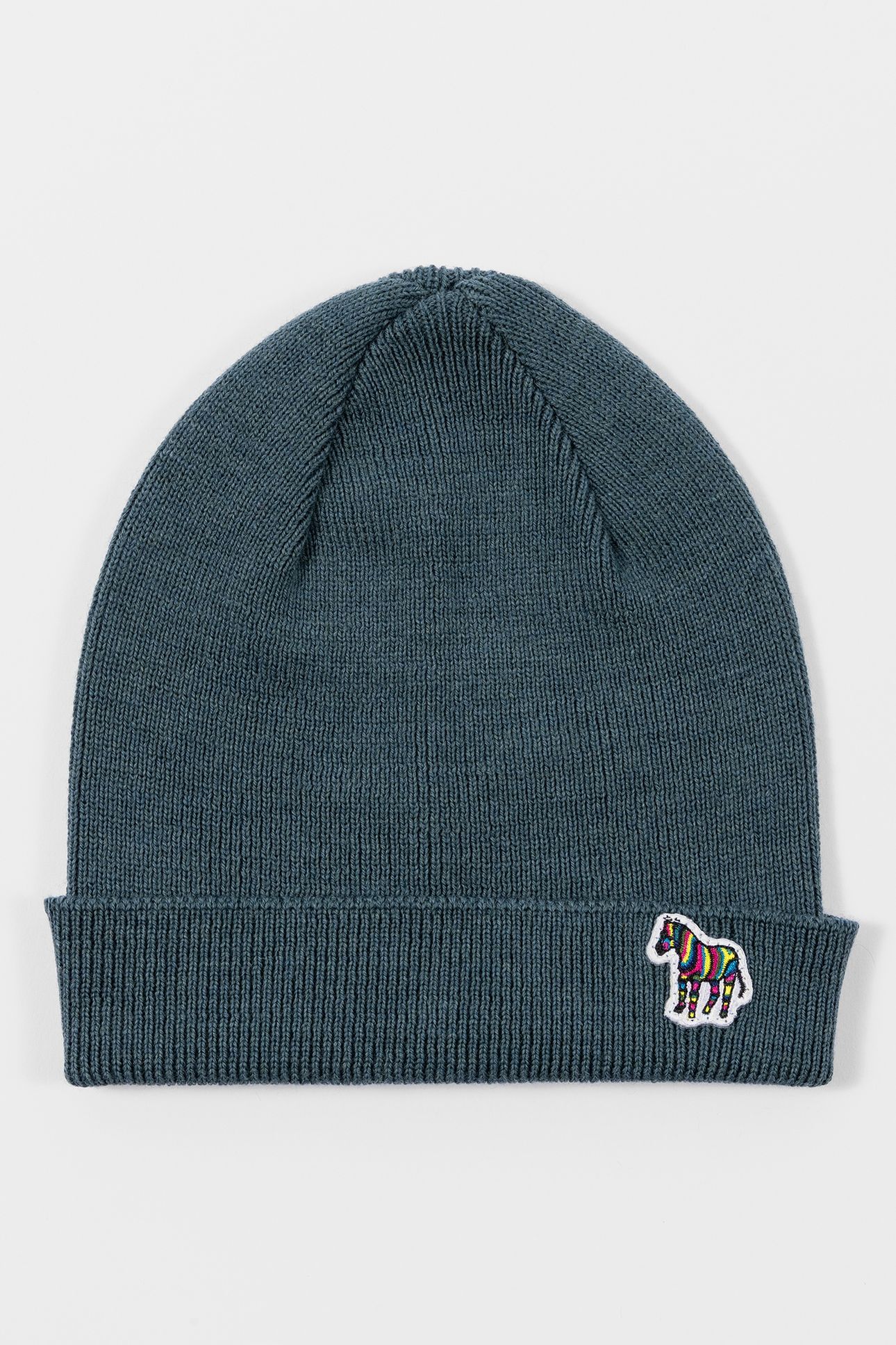 MEN BEANIE ZEBRA SSNL PETROL GREEN 3