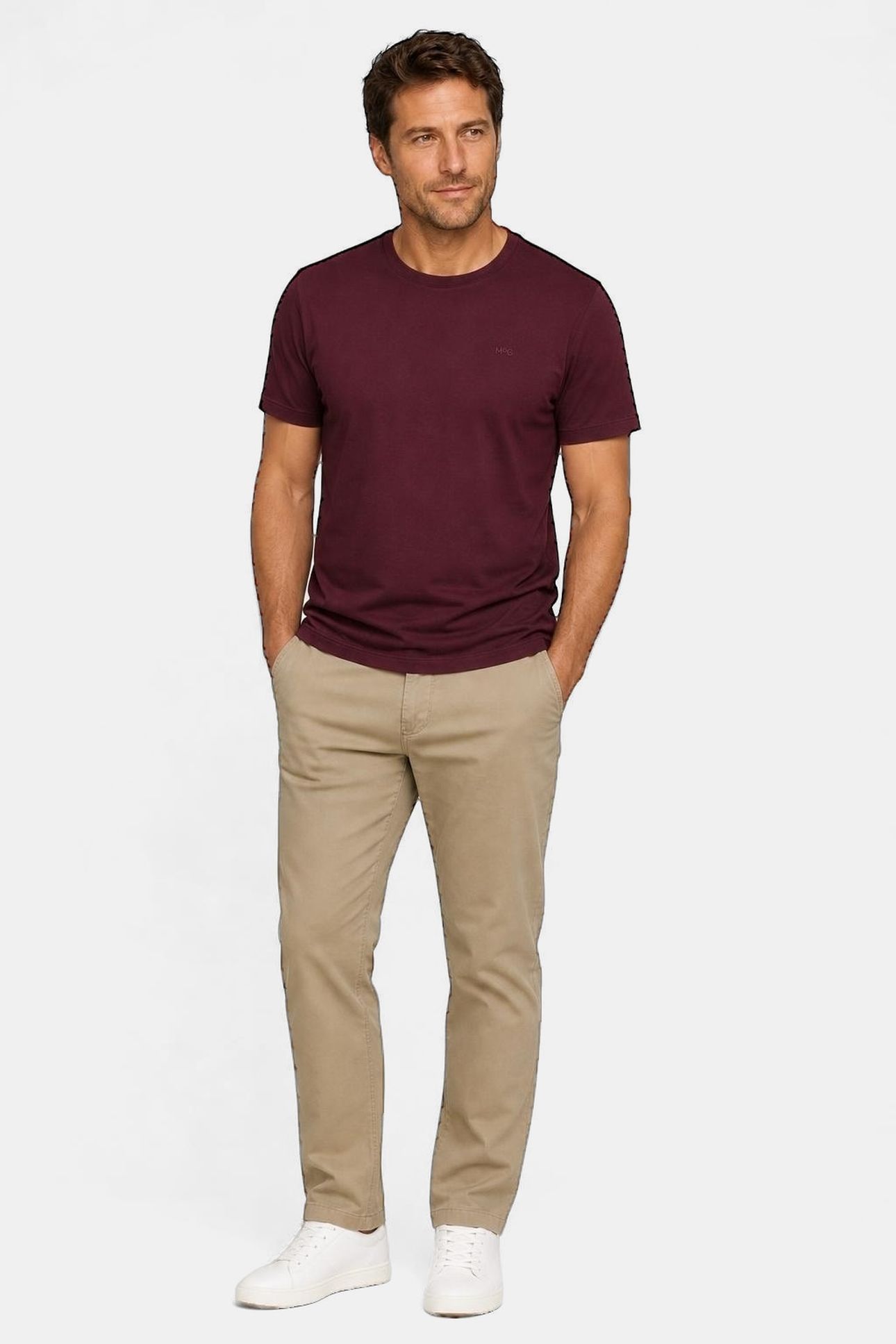 INTERLOCK T-SHIRT BURGUNDY 1
