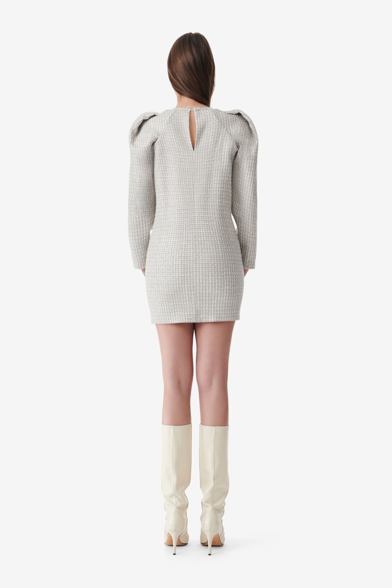JULIETTE DRESS SILVER/WHITE 2