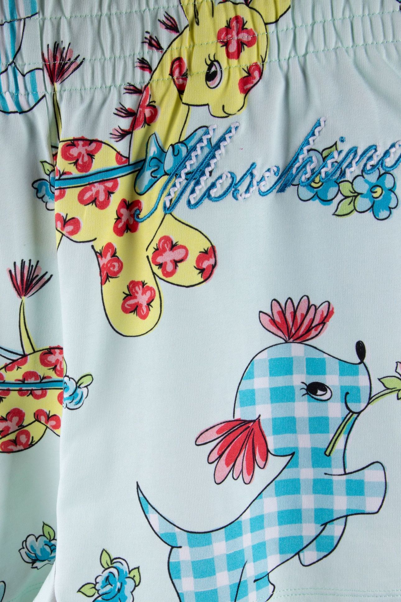 CALICO ANIMALS FLEECE SHORTS BLUE 4