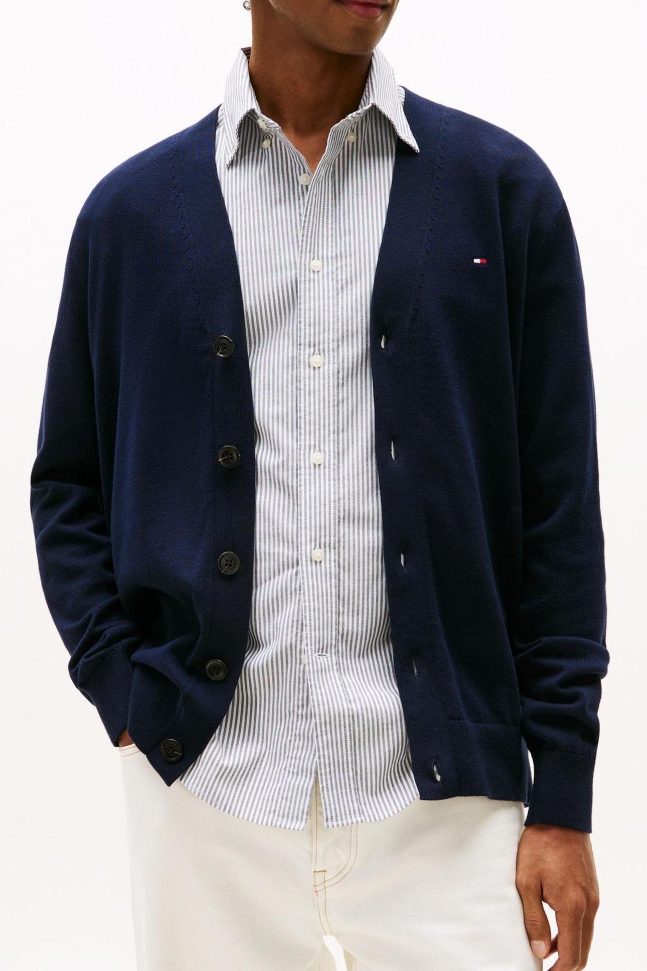 ESSENTIAL COTTON CARDIGAN NAVY BLUE 1