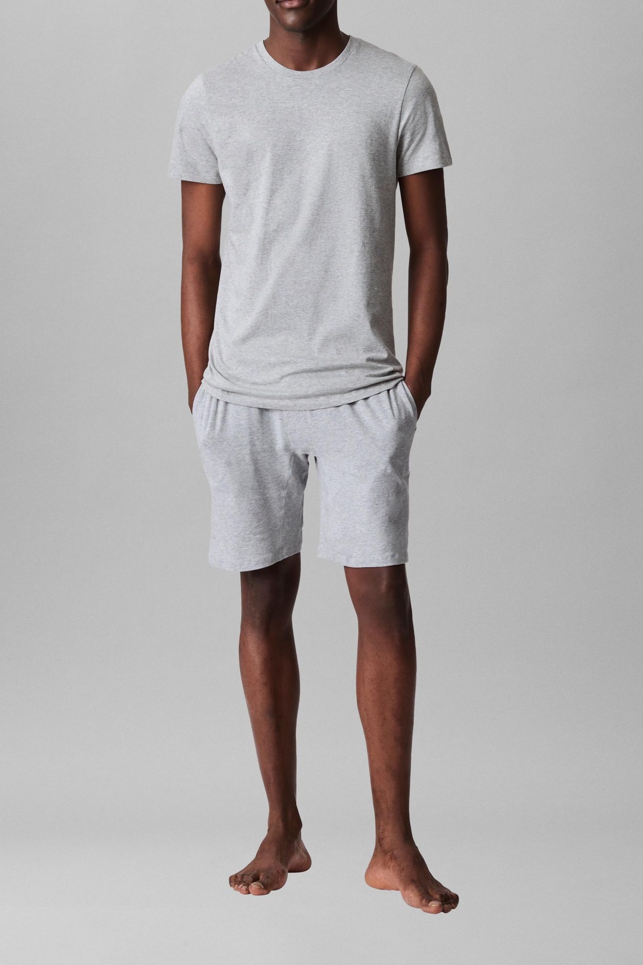 S/S CREW NECK 3-PABLACK/GREY HEATHER/WHITE 4