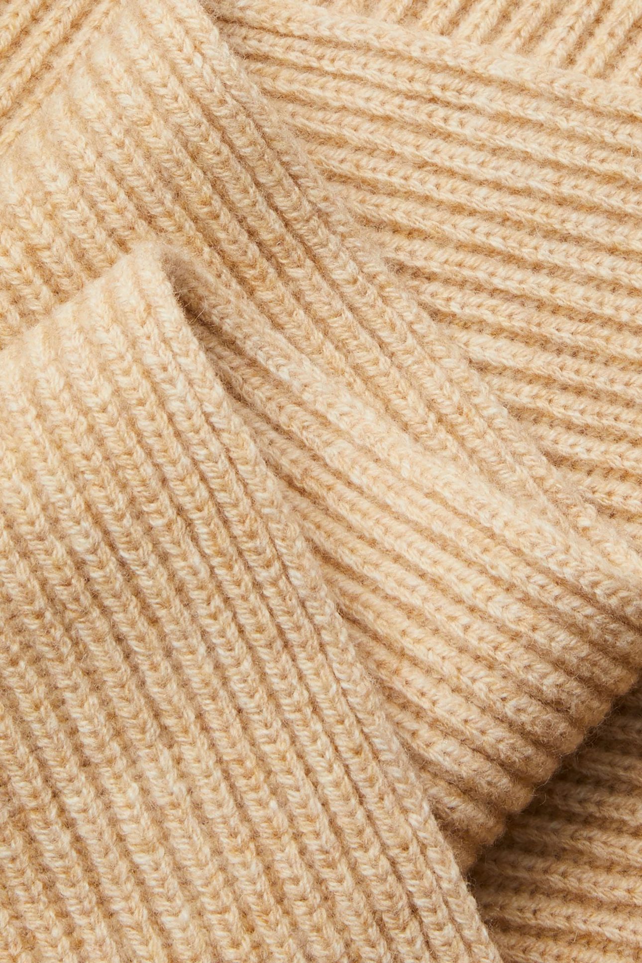 CK METAL WOOL RIB SCARF BEIGE HEATHER 2