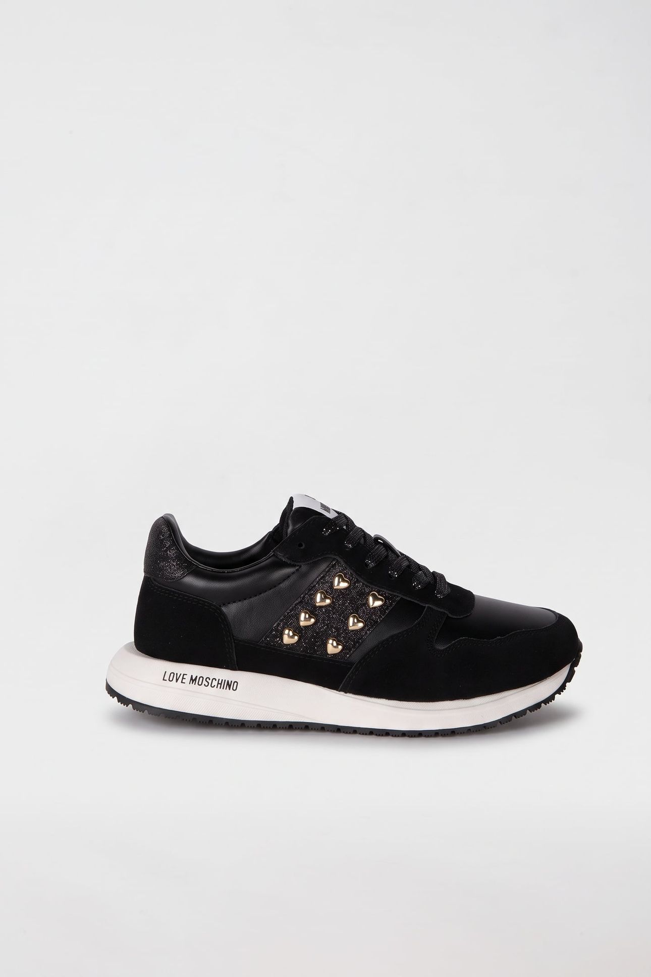 DUNE SUEDE AND CALFSKIN SNEAKERS BLACK 1